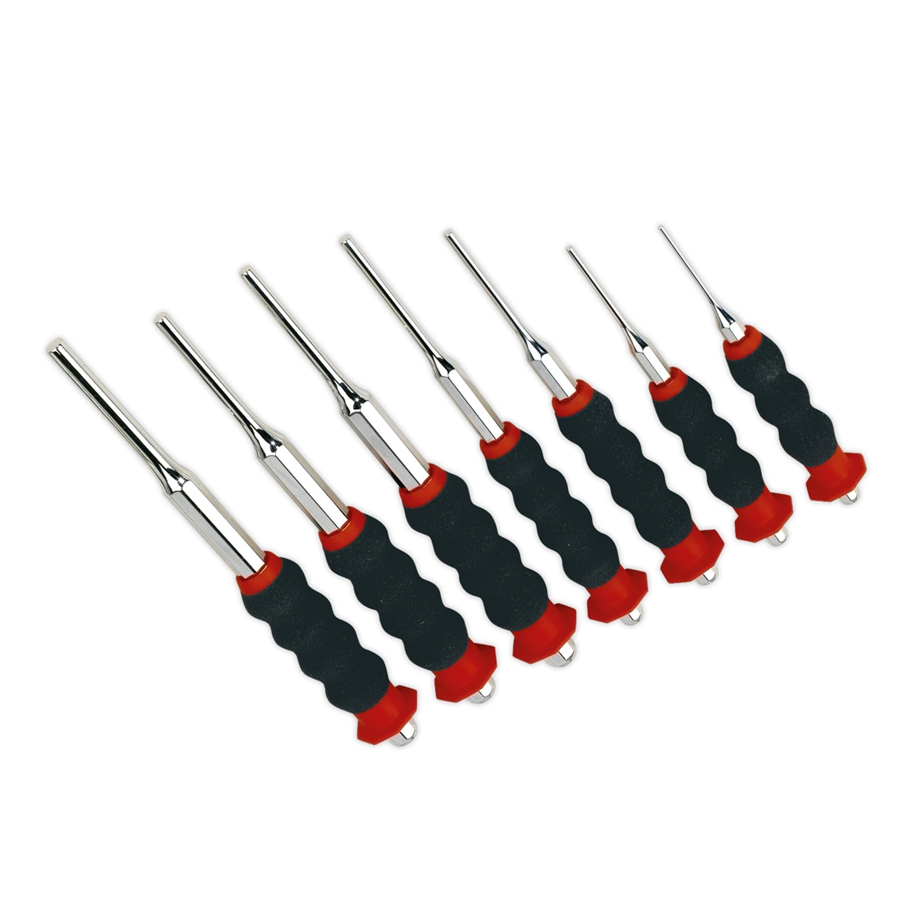 Sealey Sheathed Parallel Pin Punch Set 7pc 2-8mm