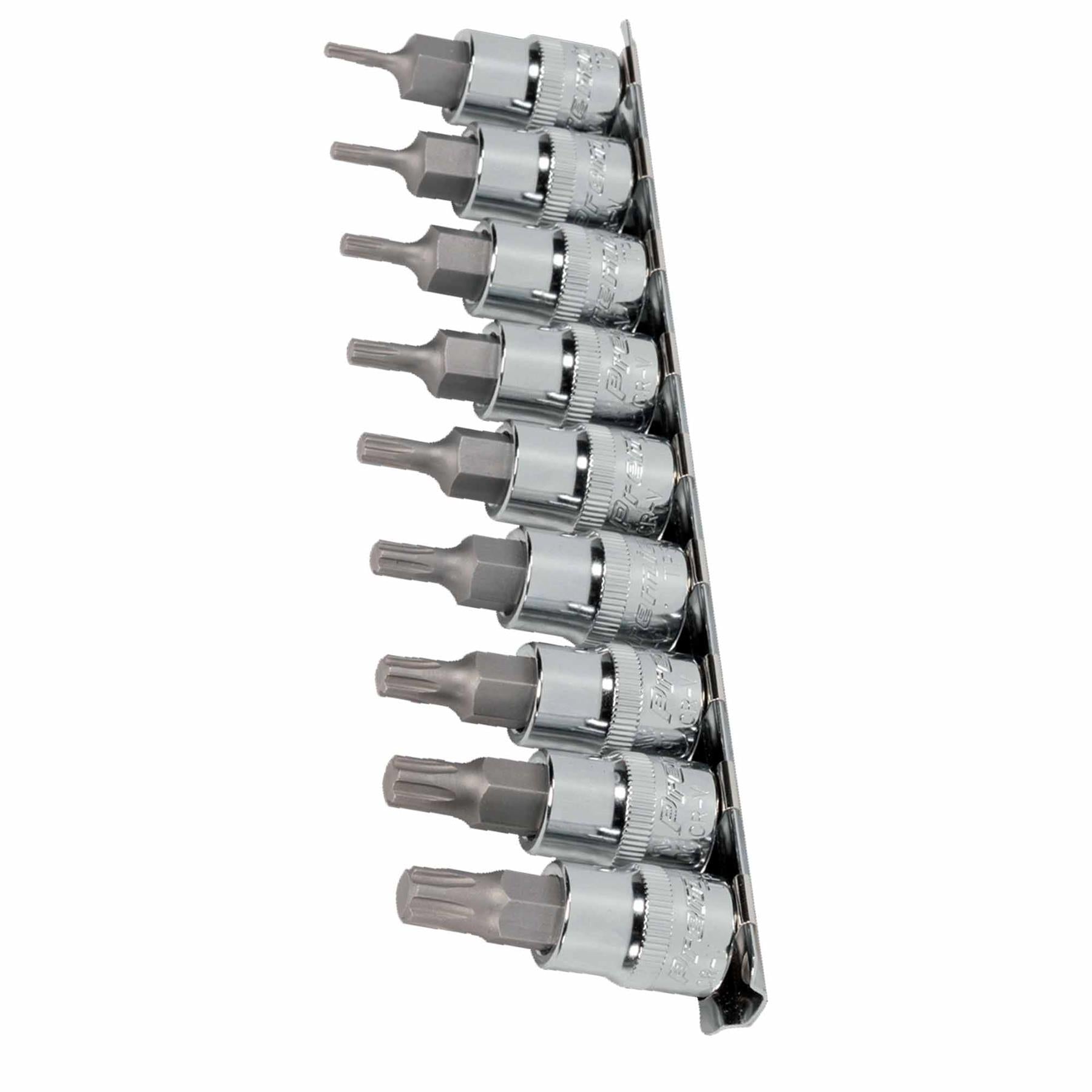 TRX-P* Socket Bit Set 9pc 3/8"Sq Drive 50mm. AK6222. Sealey