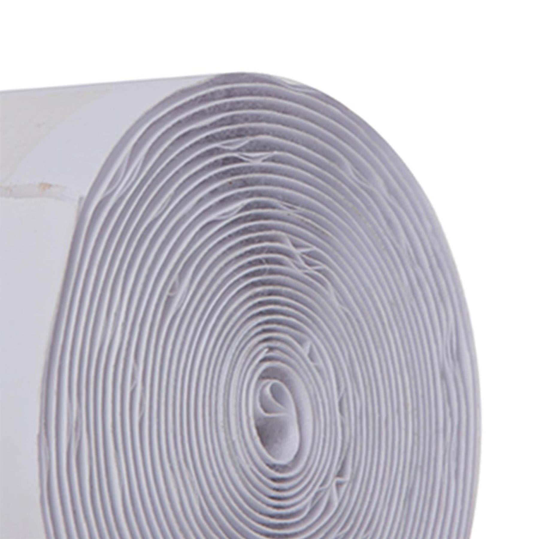 50mm x 5m White Self Adhesive Tape Hook and Loop Sticky Backed Fastener