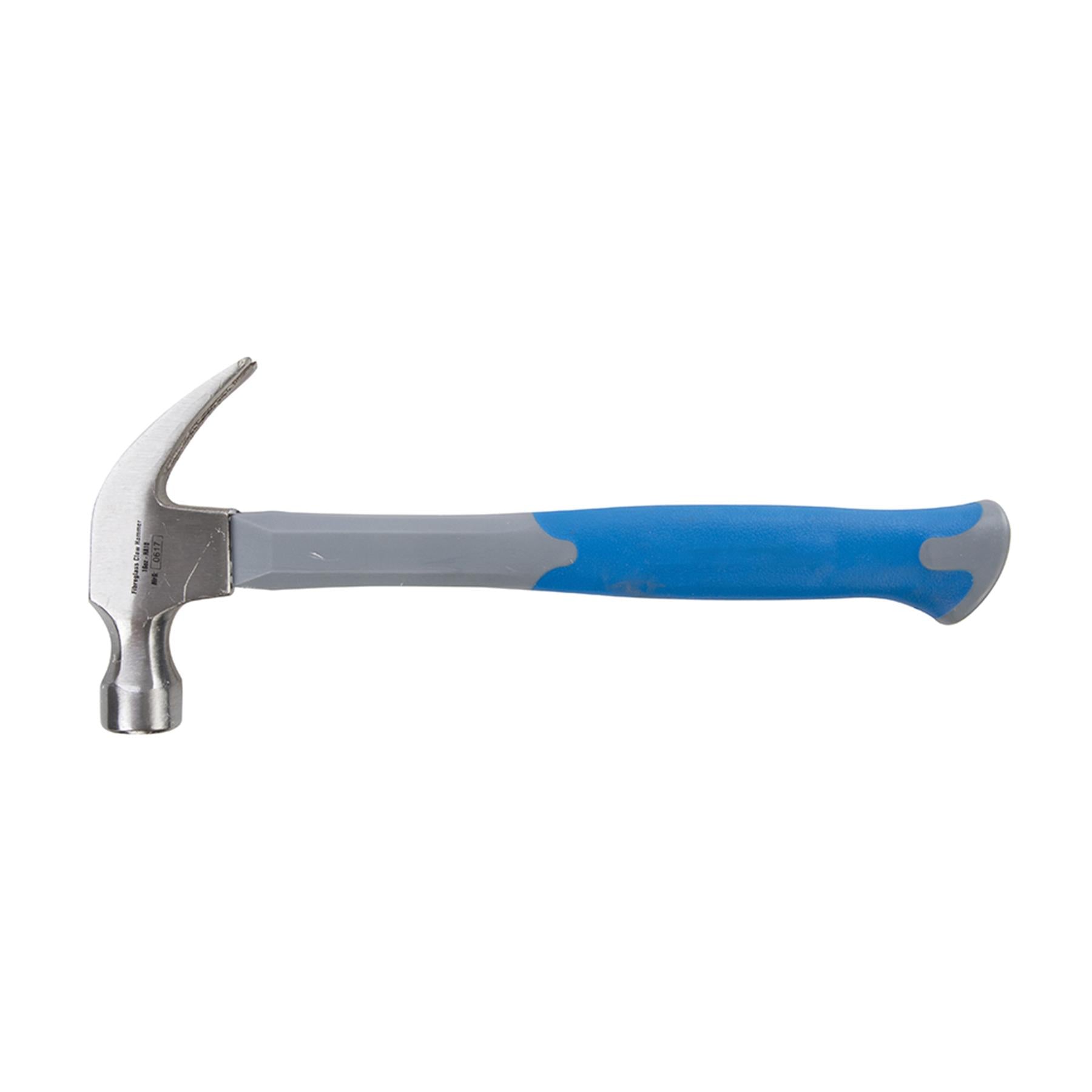 Fibreglass Claw Hammer 16Oz (454G) Curved Head Nail Pull Fiberglass High Grip