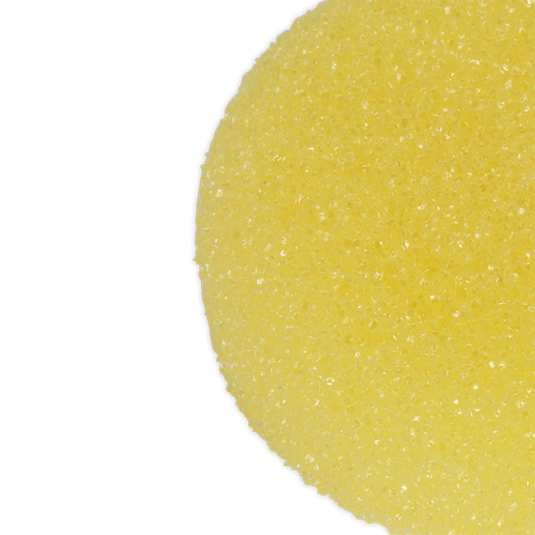 Sealey Buffing & Polishing Foam Head Hook-and-Loop Ø80 x 25mm Yellow/Coarse