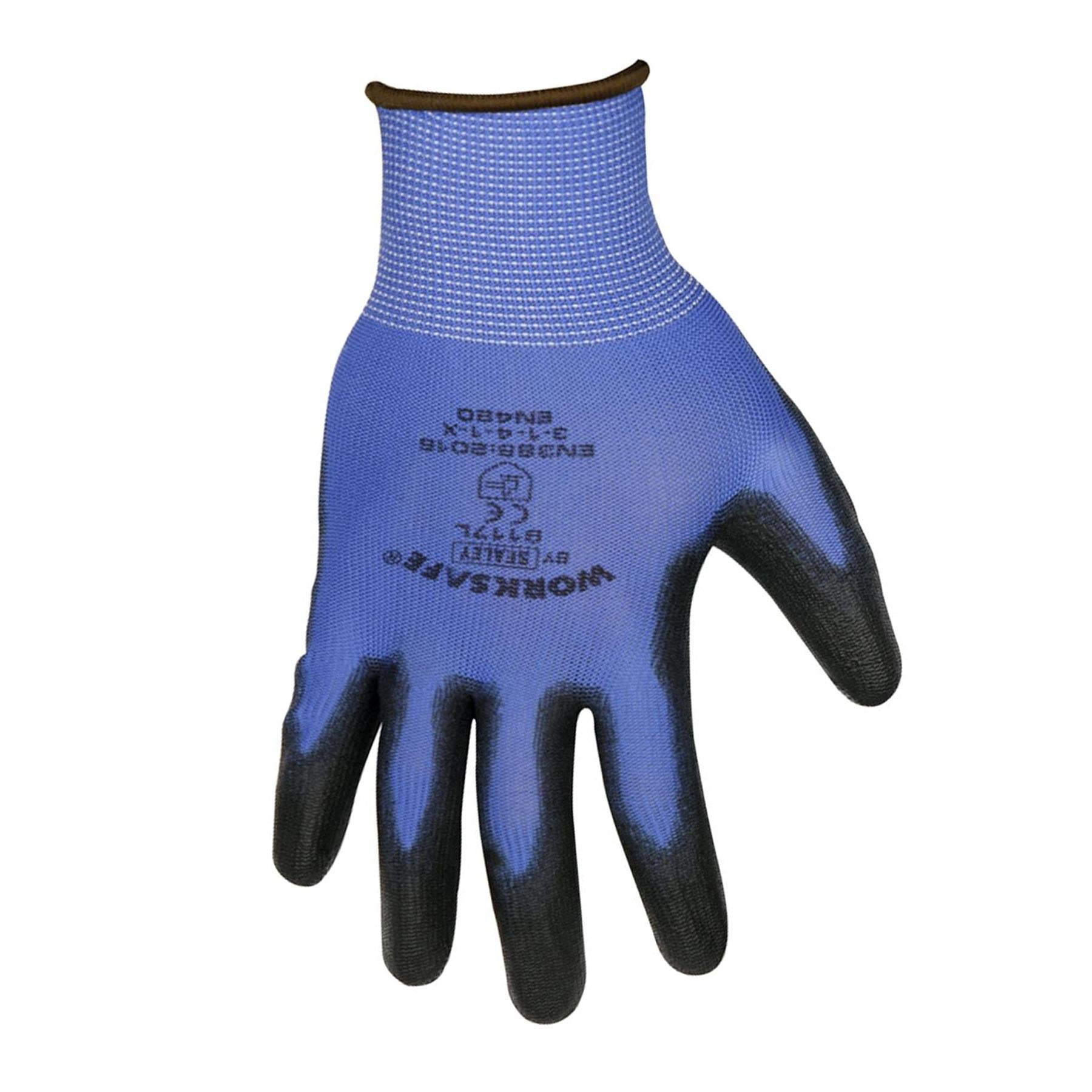 Sealey Flexible Lightweight Precision Work Safety Grip Gloves Large Pack of 12 Pairs