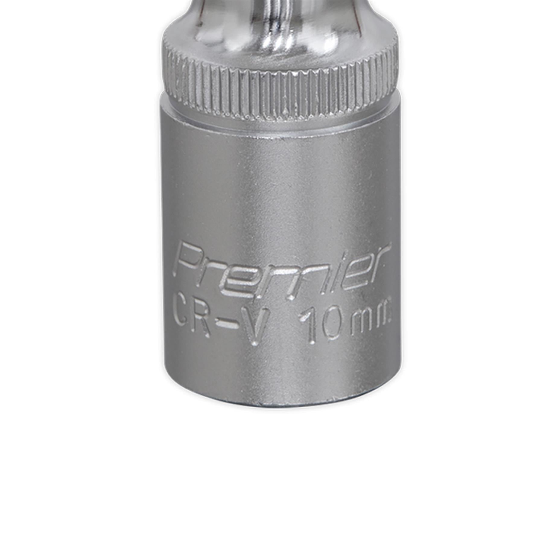 Sealey WallDrive Socket 10mm Deep 1/2"Sq Drive Chrome Vanadium Steel