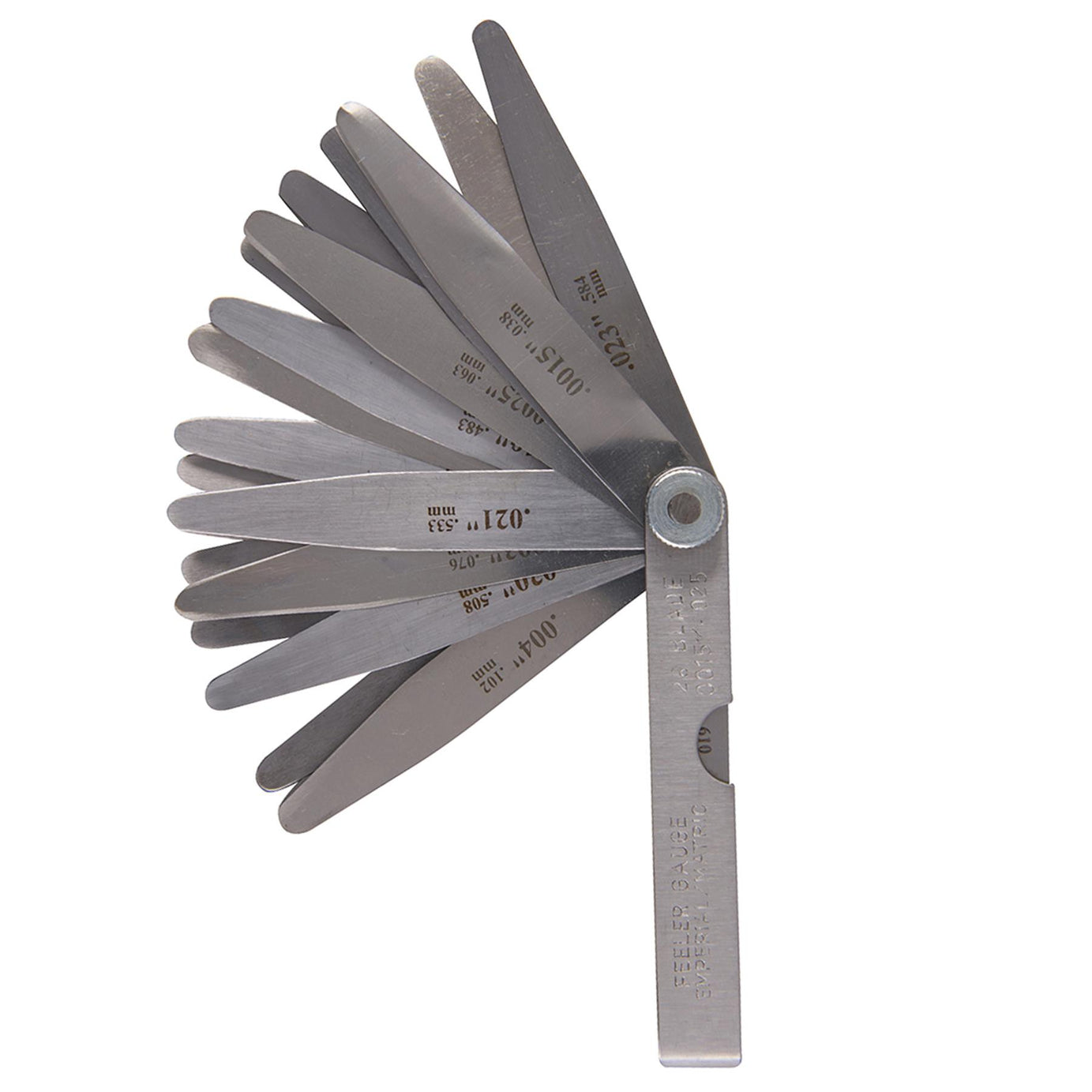 Feeler Gauge 26 Leaves (0.051 - 0.635mm) Hardened And Polished Carbon Steel