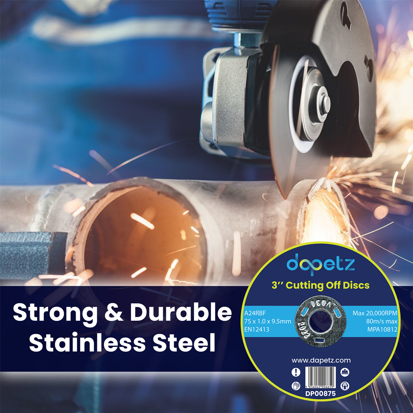 75mm ULTRA THIN METAL CUTTING BLADE DISC STEEL & STAINLESS ANGLE 20Pcs