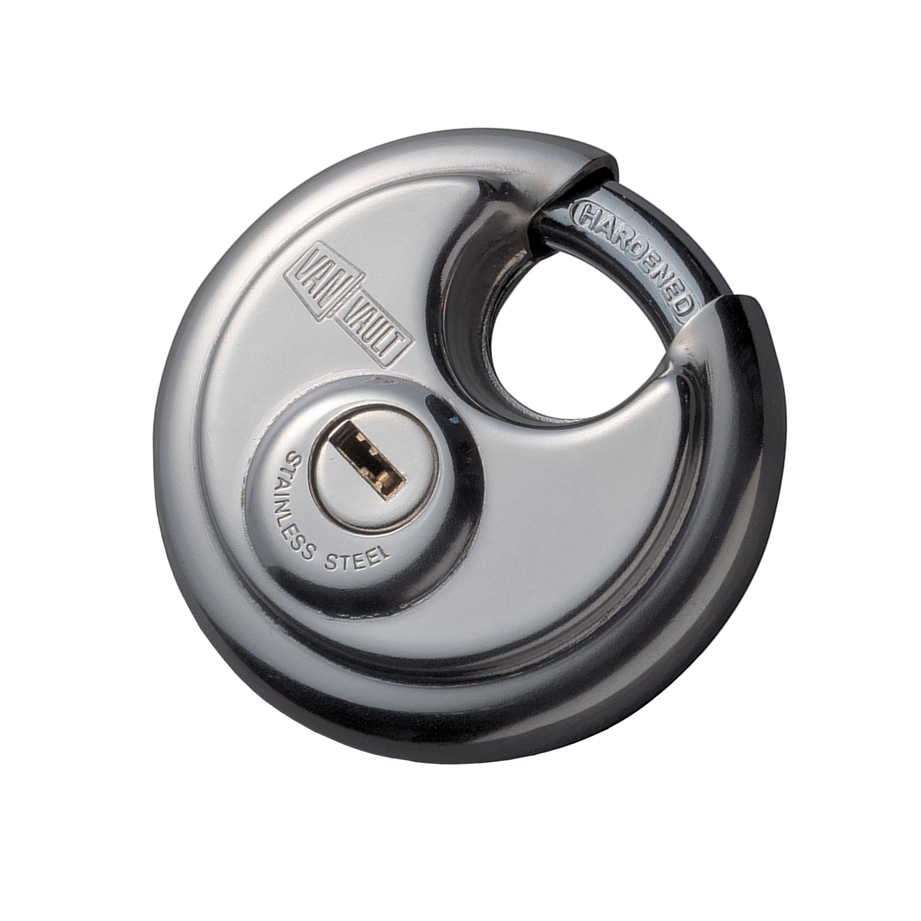 Van Vault Stainless Steel Disc Padlock 70mm