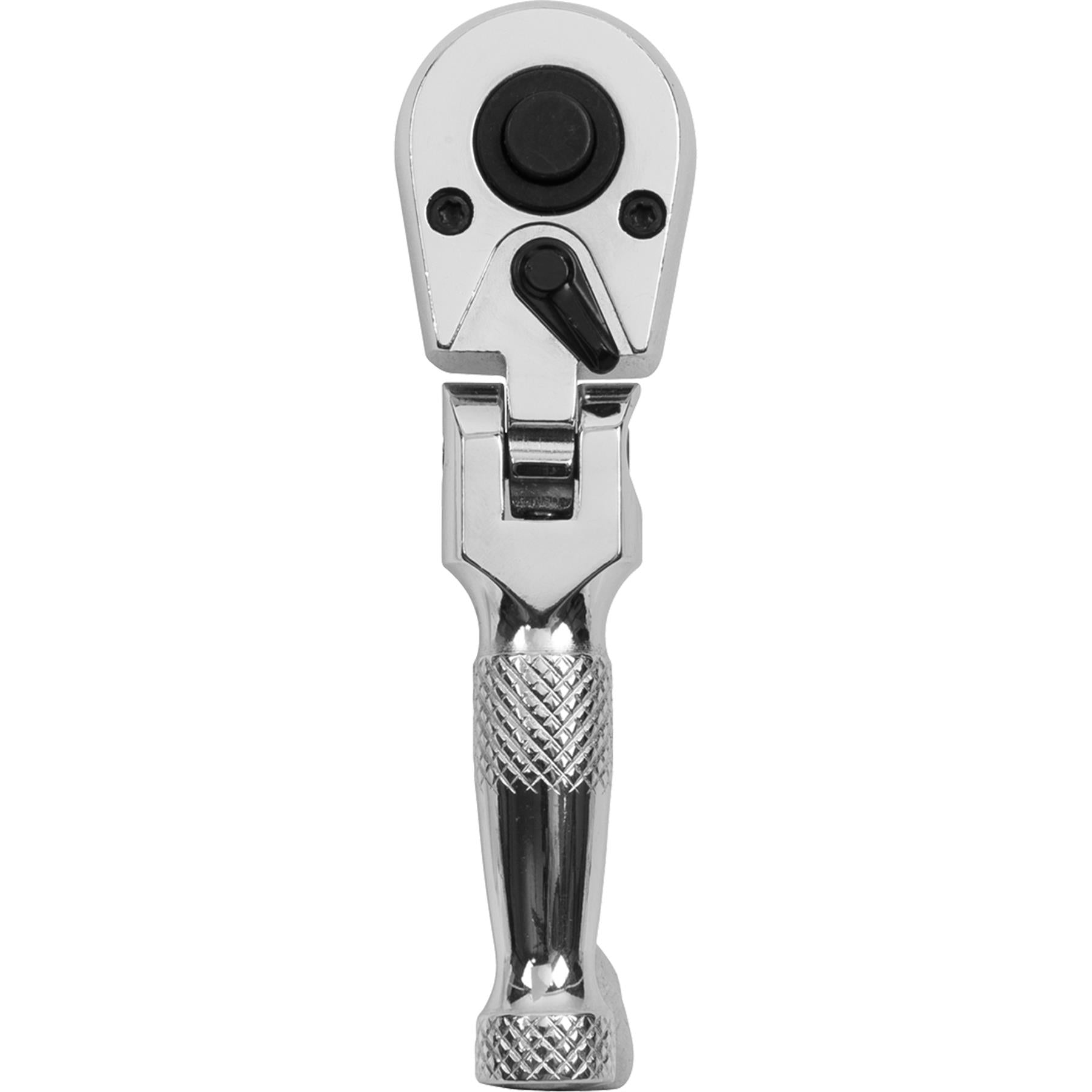 Sealey Ratchet Wrench Flexi-Head Stubby 1/4"Sq Drive