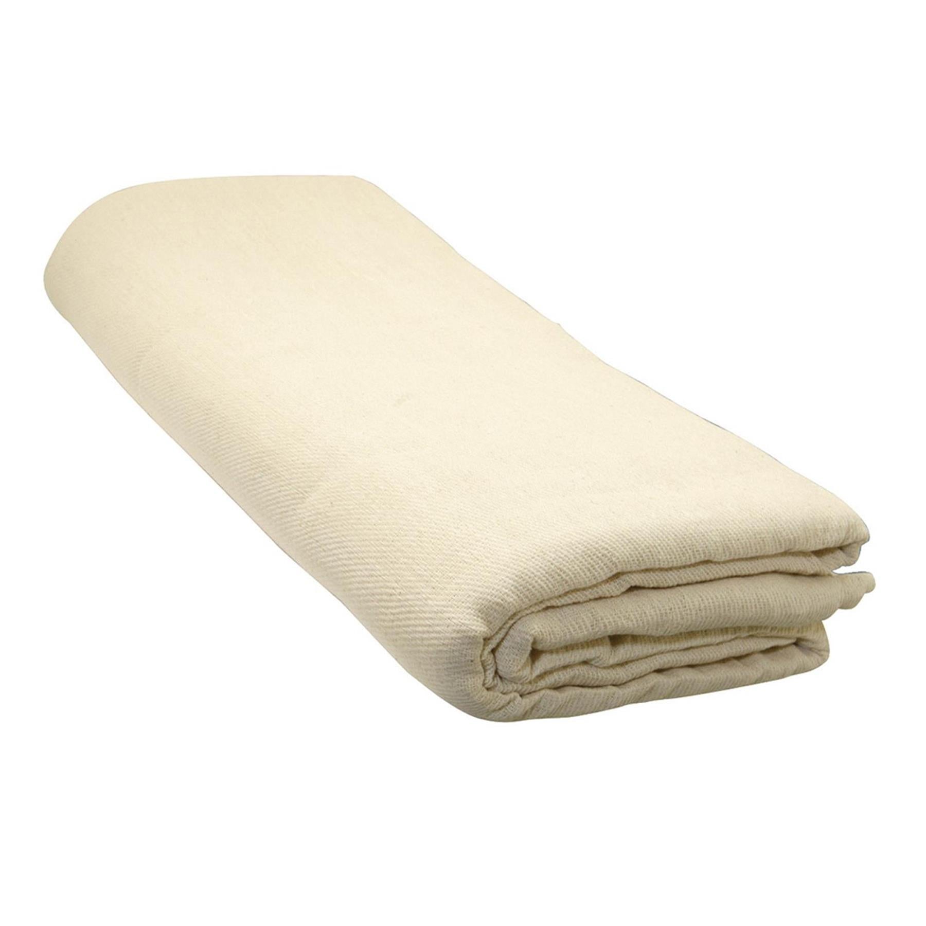 Dust Sheet Poly Twill 3.6 X 2.4M 100% Absorbent Cotton Twill Polythene Backing