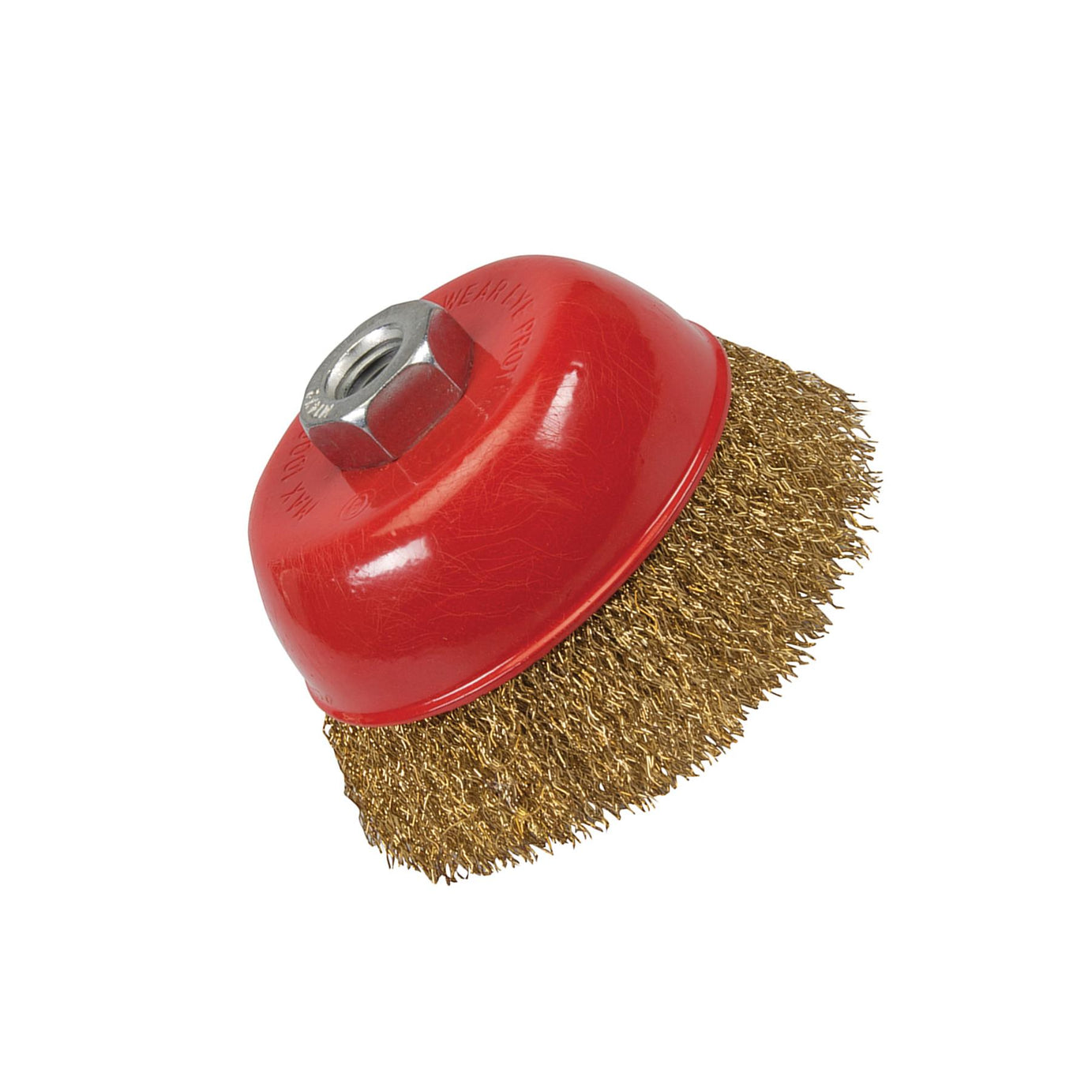 Brassed Steel Crimp Cup 100mm Wire Brush M14 Rust Removal Professional Tool