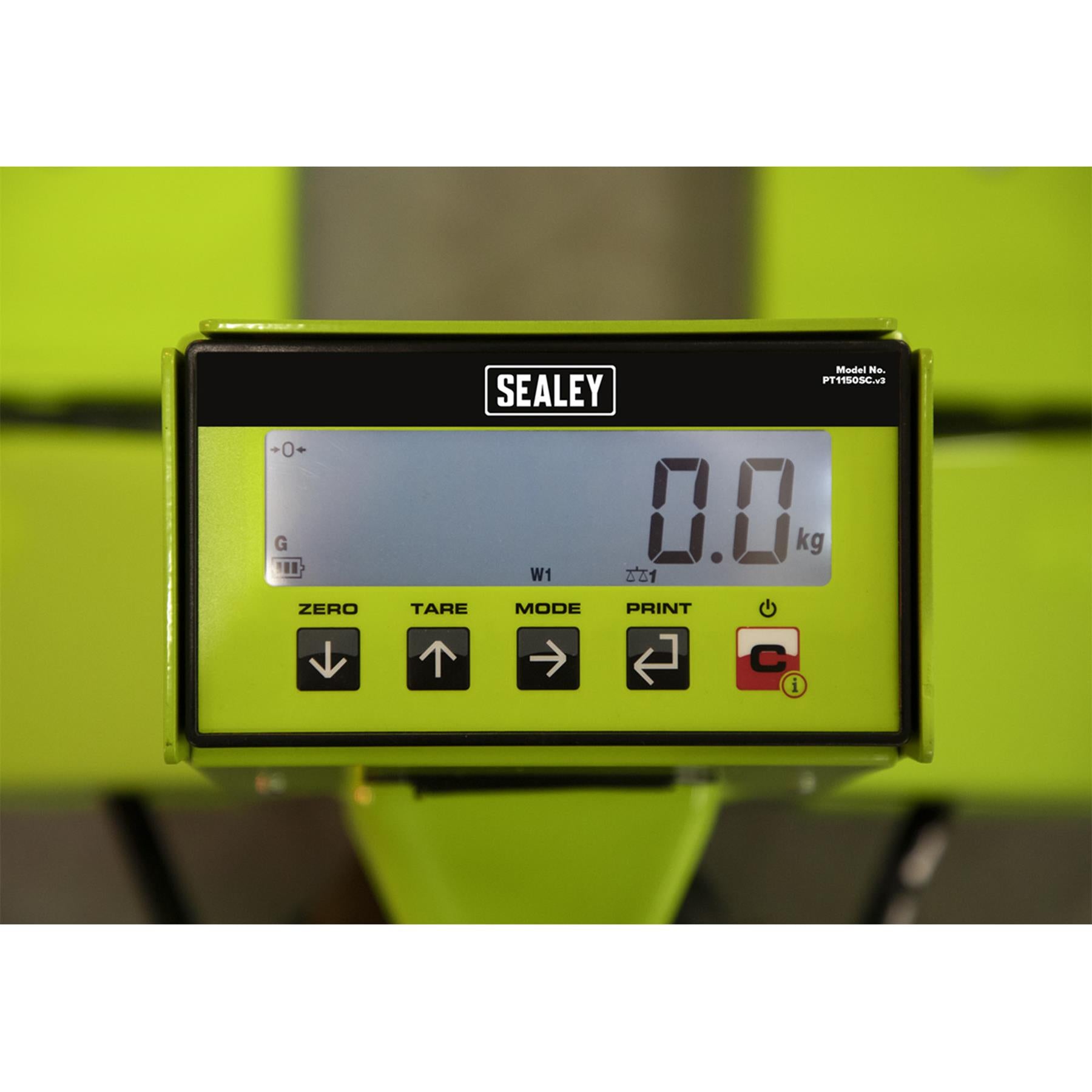 Sealey Pallet Truck 2500kg 1185 x 555mm with Scales