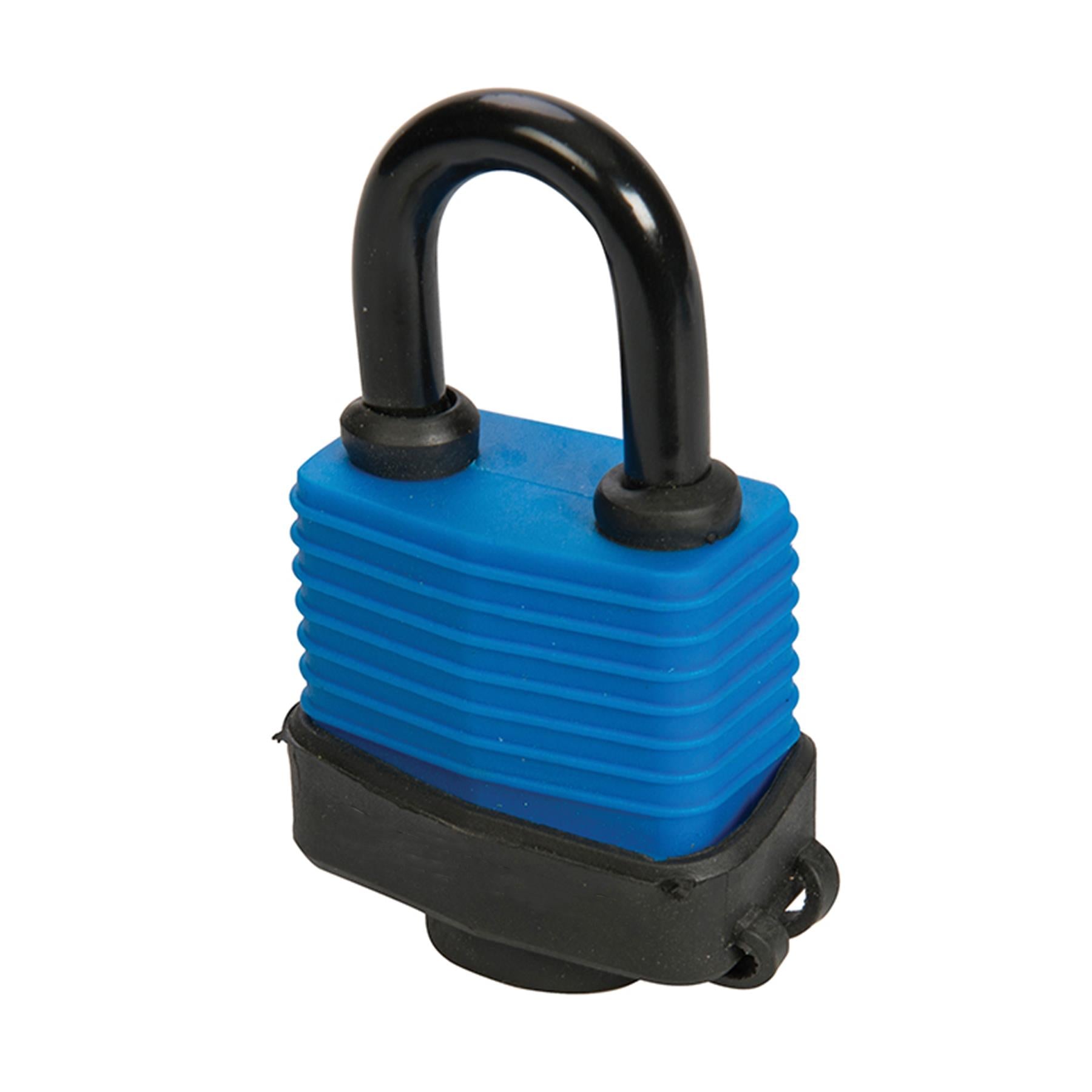 Steel body 48mm Protective Rubber Coating Weather-Resistant Protective Base Padlock