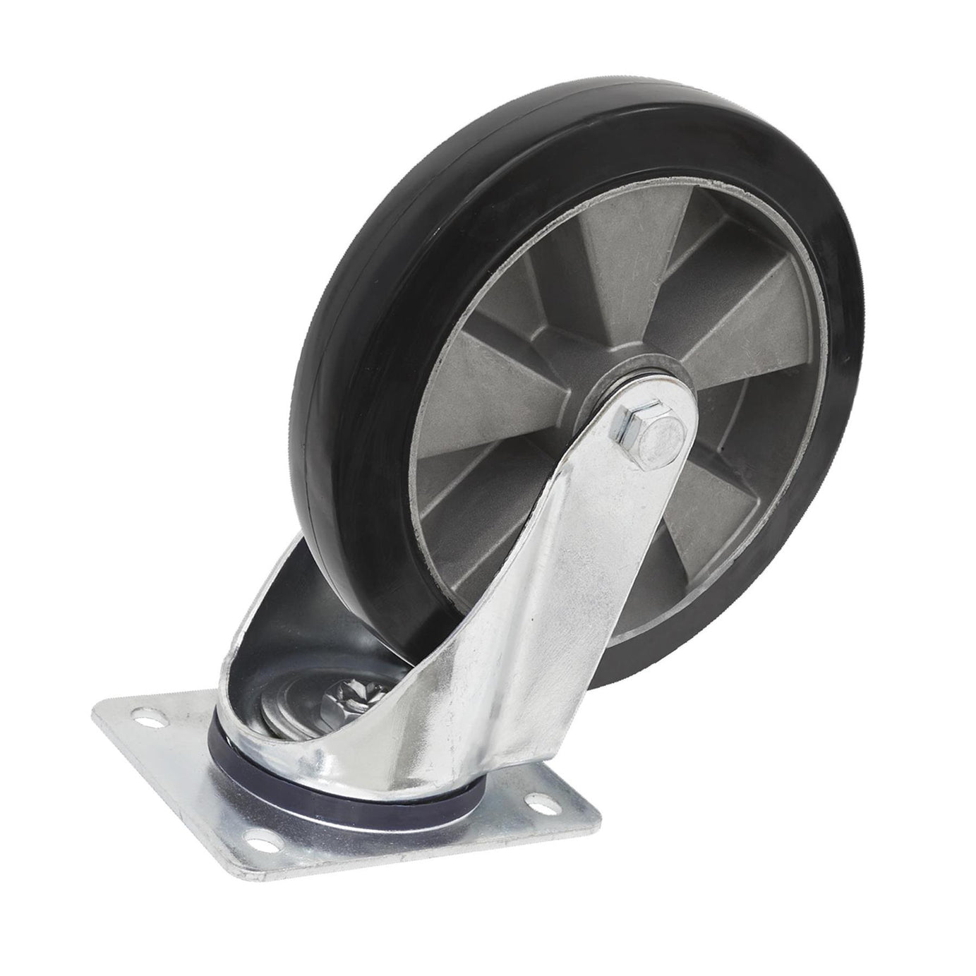 Sealey Heavy-Duty Rubber Swivel Castor Wheel 125mm