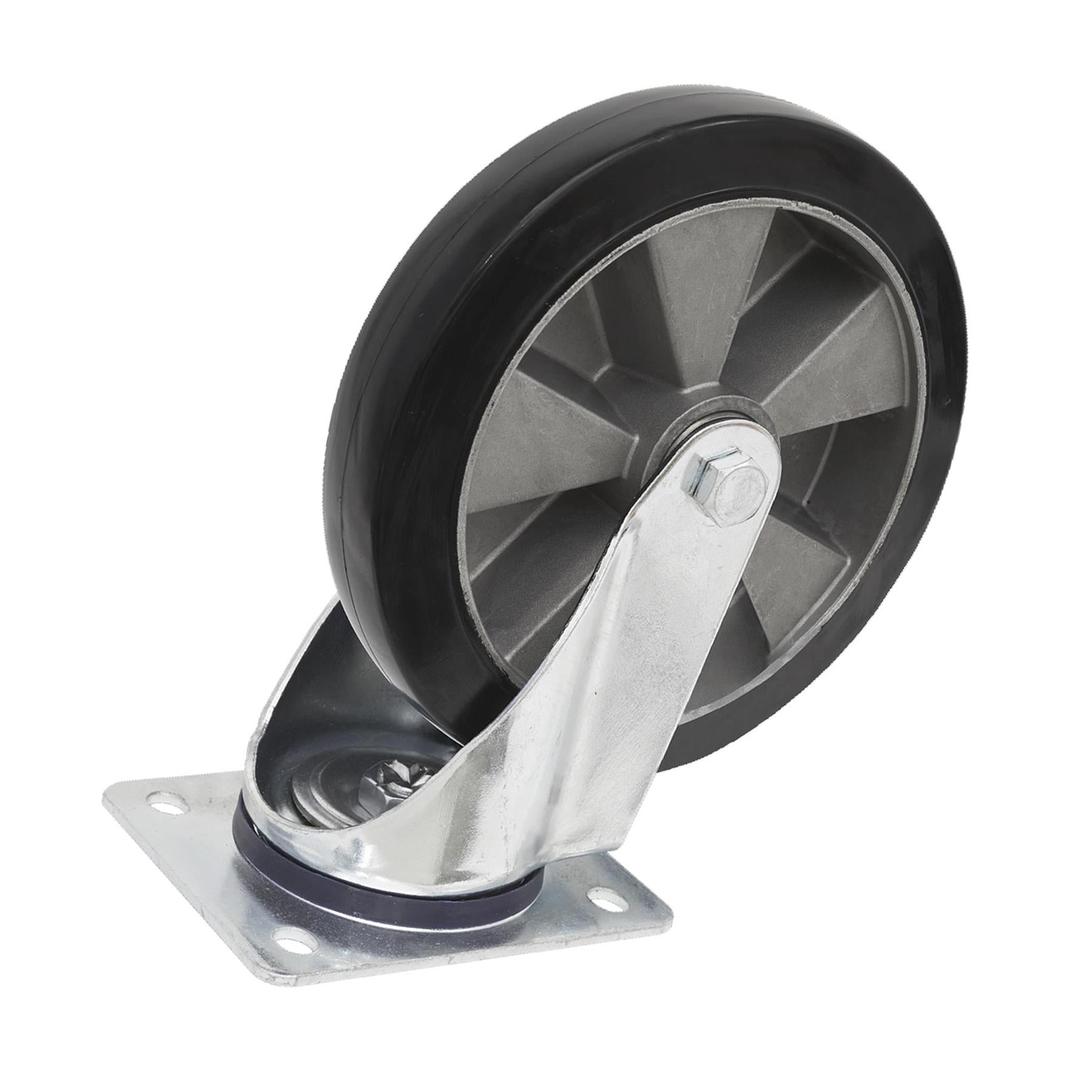 Sealey Heavy-Duty Rubber Swivel Castor Wheel 125mm