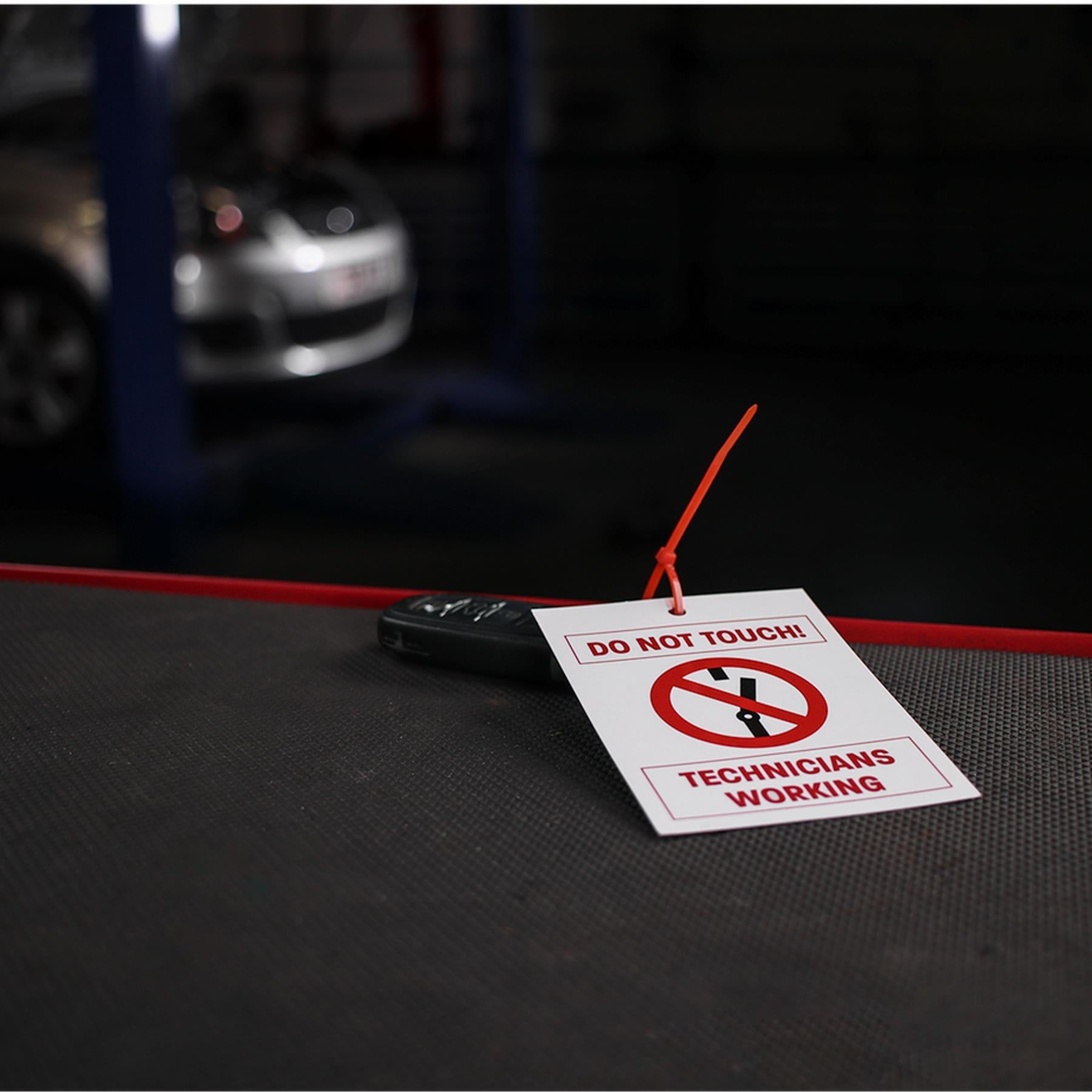 Sealey Hybrid/Electric Vehicle Keyring Warning Tag