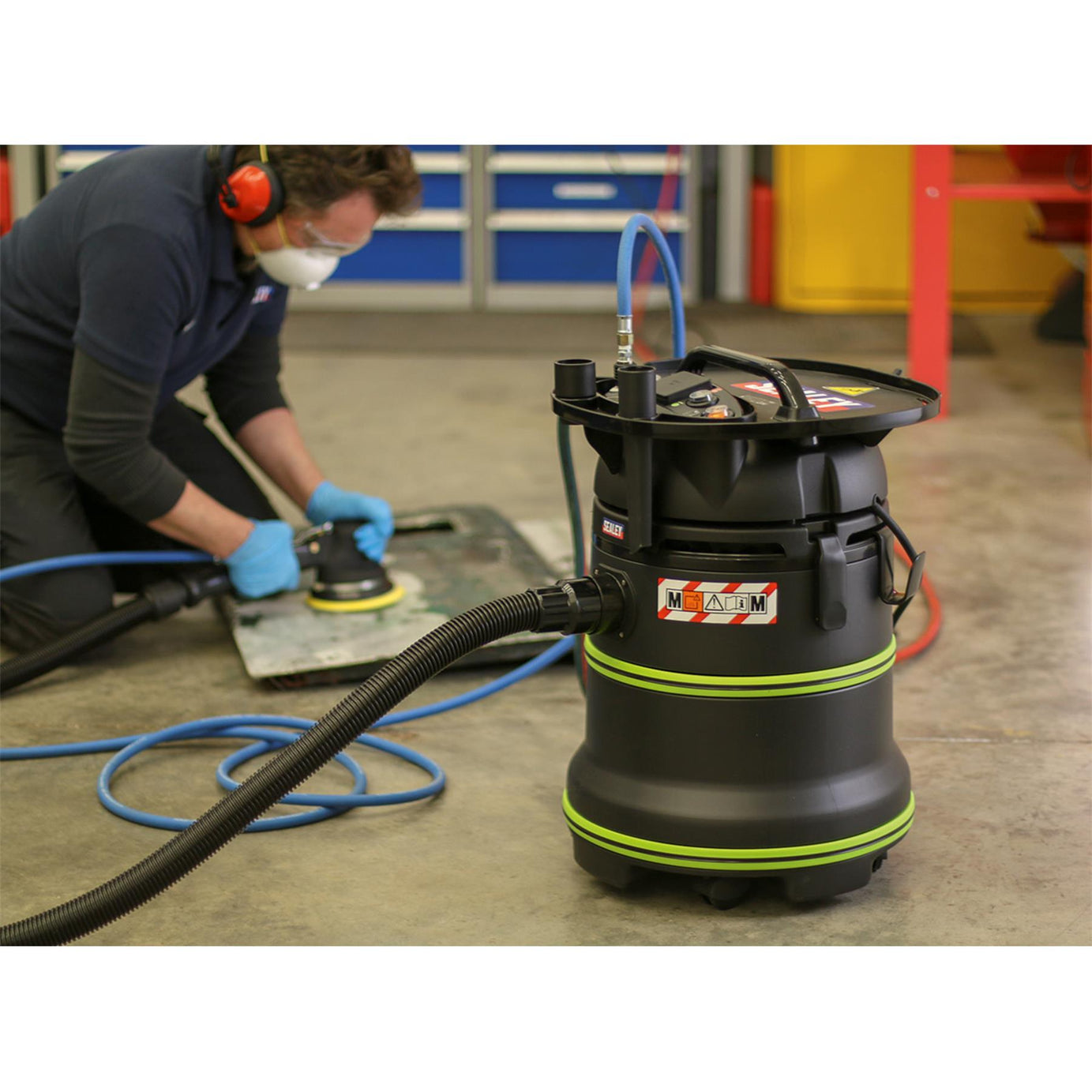 Sealey Vacuum Cleaner Ind Dust-Free Wet & Dry 35L 1200W M Class