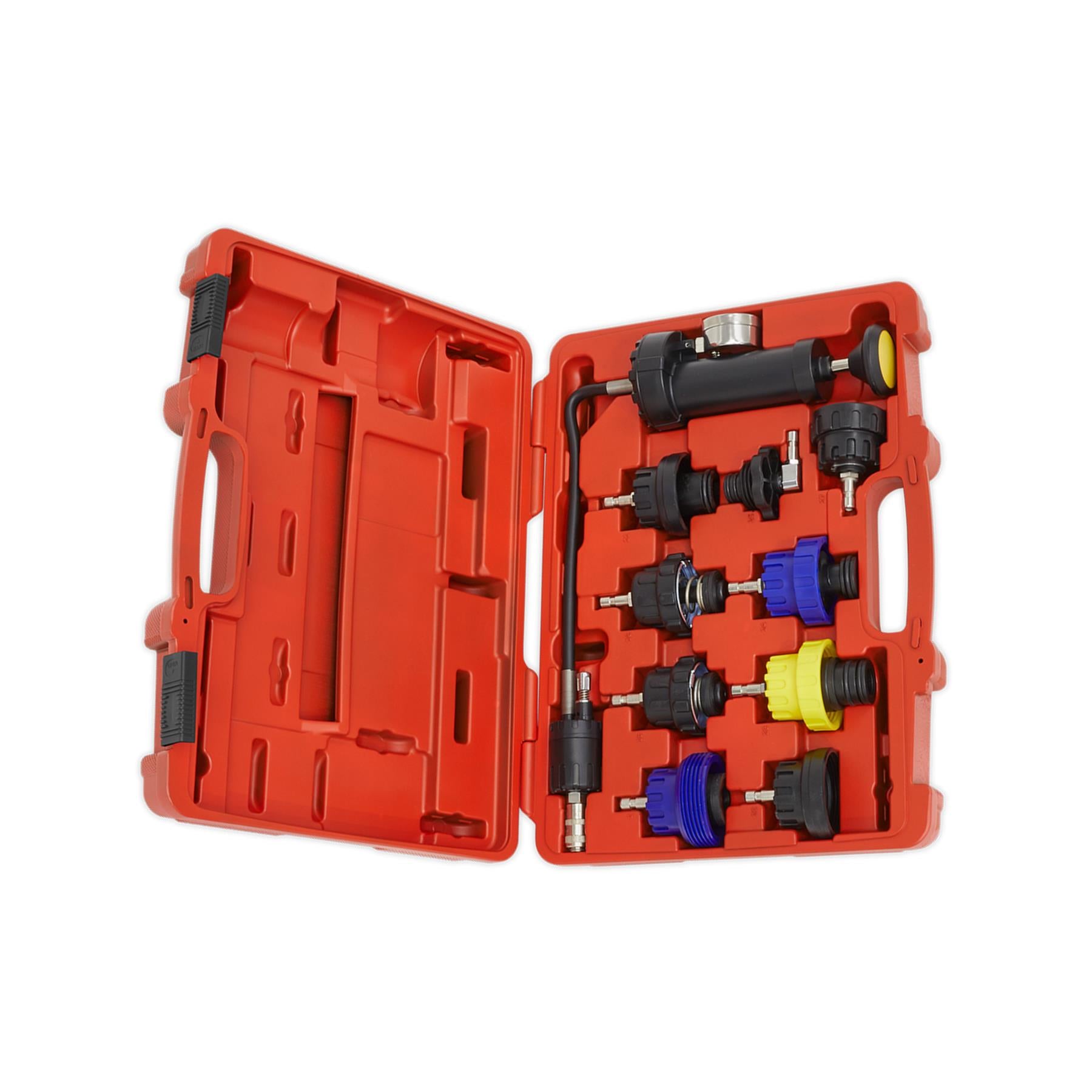 Sealey Cooling System Pressure Test Kit 10pc Quick Release Couplings