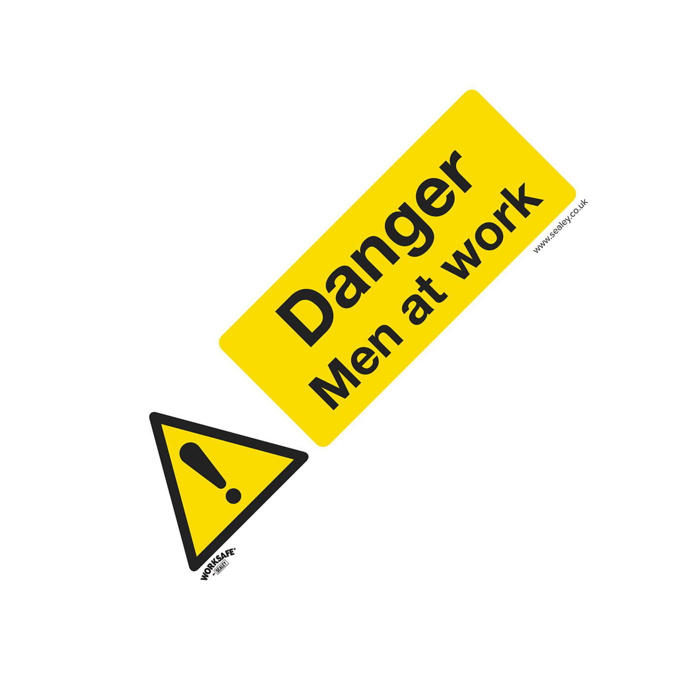 Sealey Safety Sign - Danger Men At Work - Rigid Plastic-Pack of 10