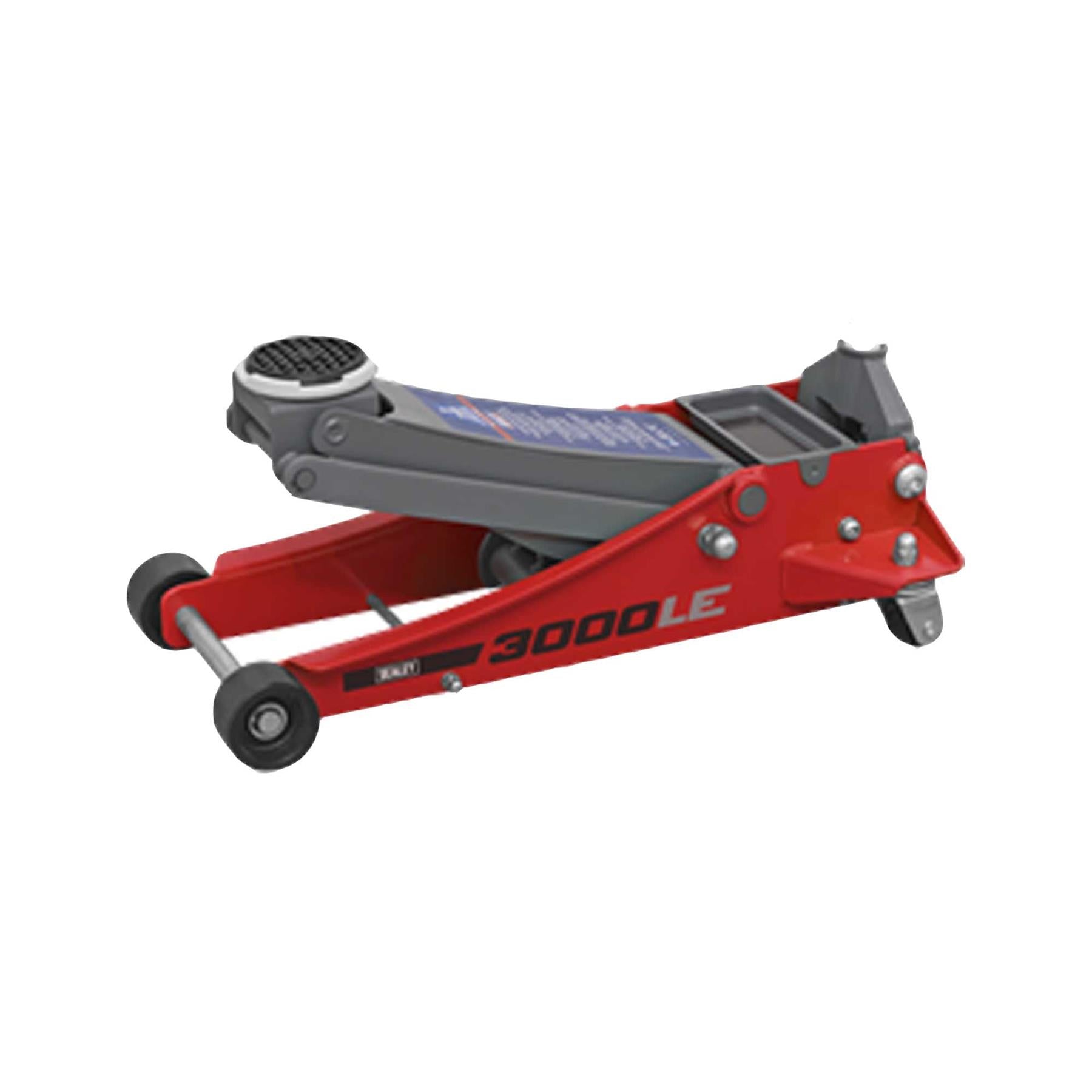Sealey Trolley Jack 3tonne Low Profile Rocket Lift Red