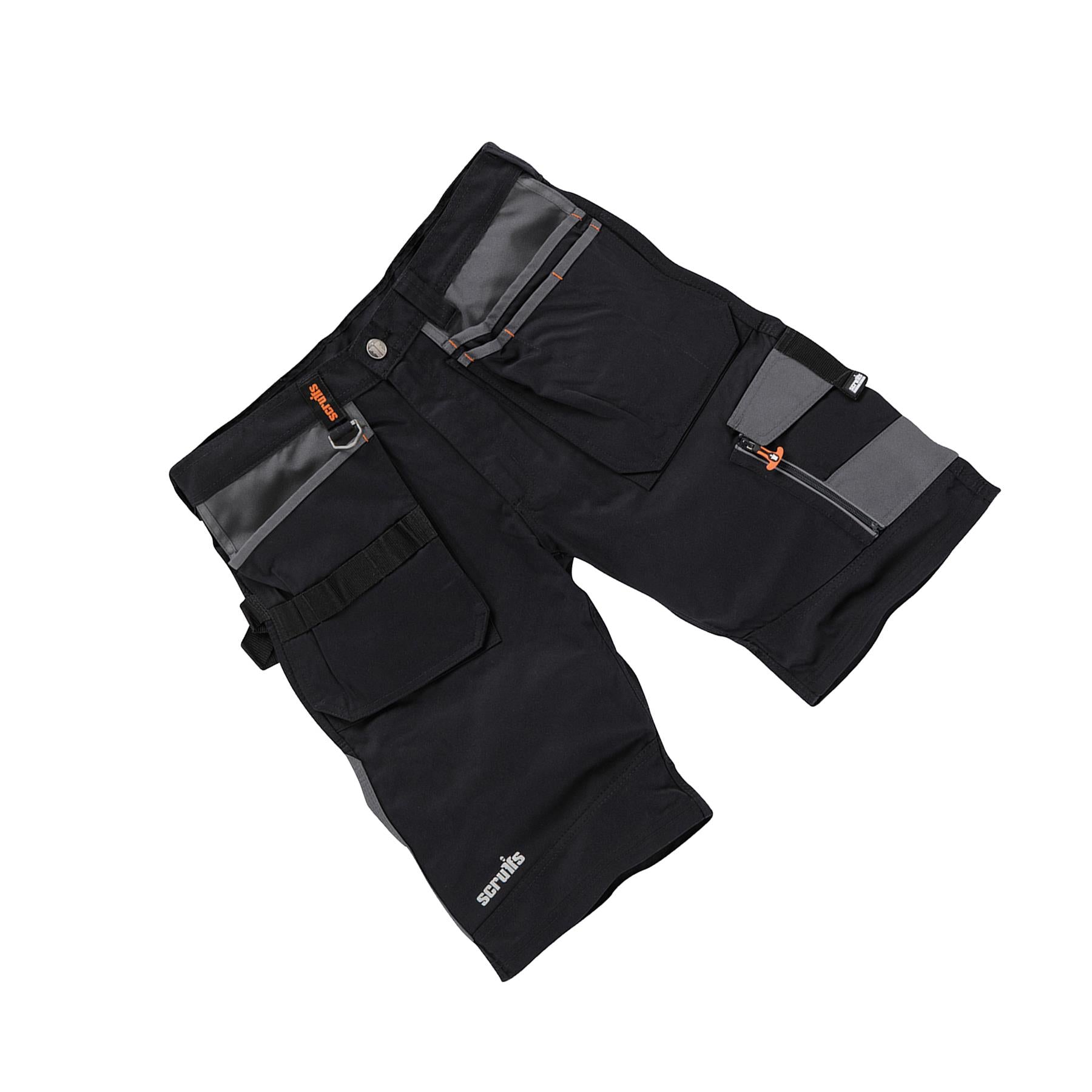 Trade Short Black Size 30" W Ykk Zipped Fly. 65% Polyester, 35% Cotton, 250gsm.