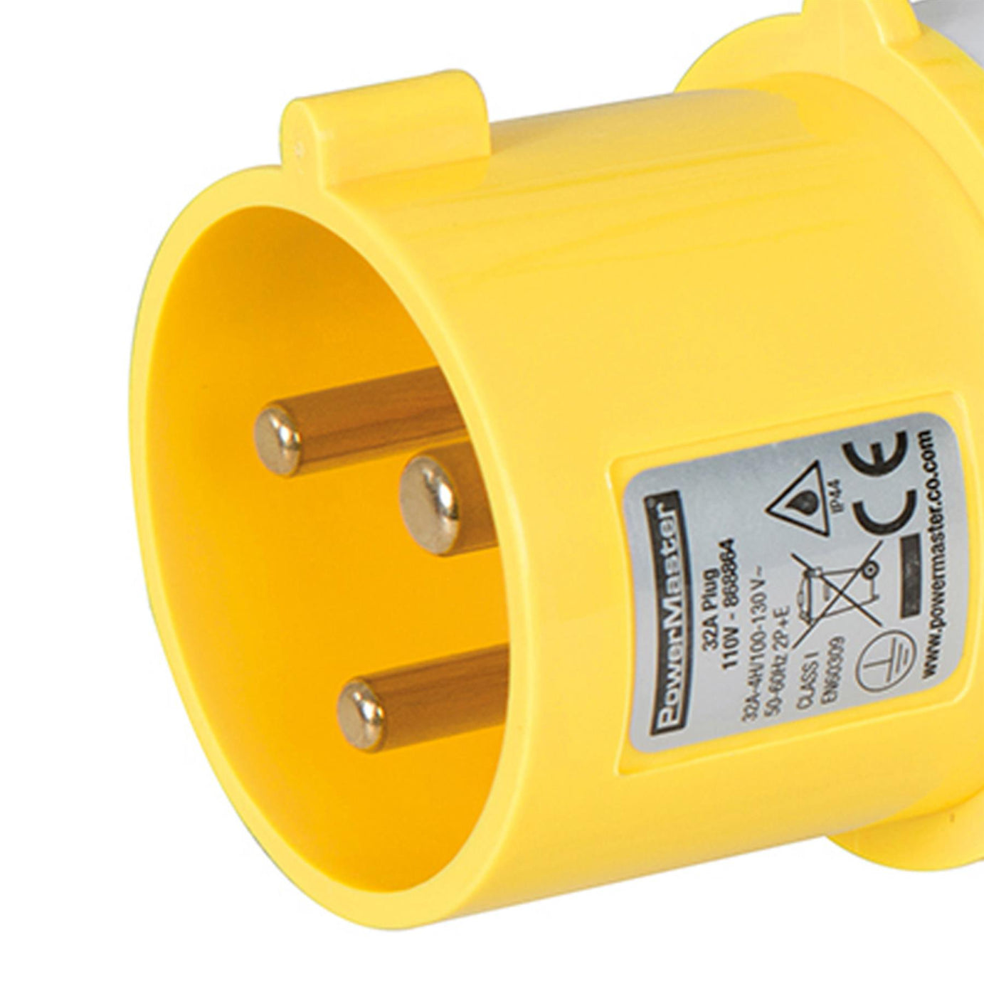 32A Plug 110V 3 Pin Impact Resistant Ip44 Rated Building Site Industrial Use