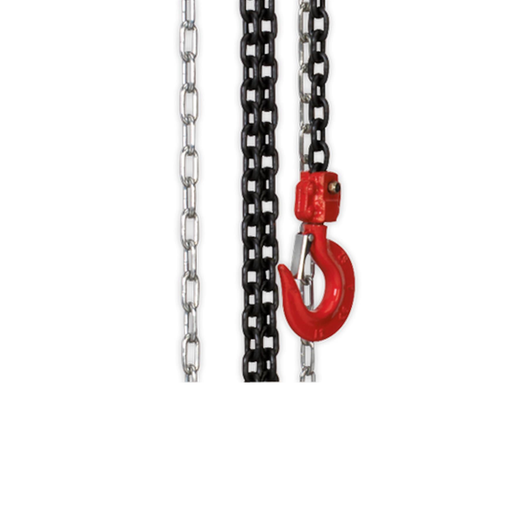 Sealey Chain Block 1tonne 2.5m Safety Latches Compact Gear Housing