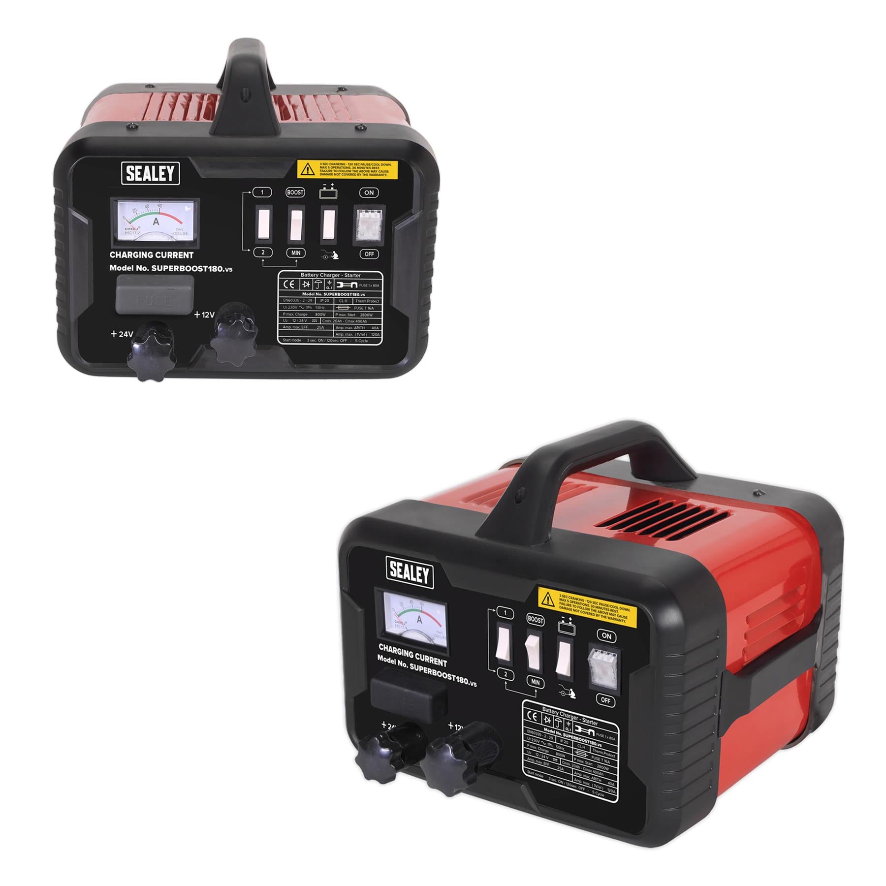 Sealey Starter/Charger 180/40A 12/24V 230V