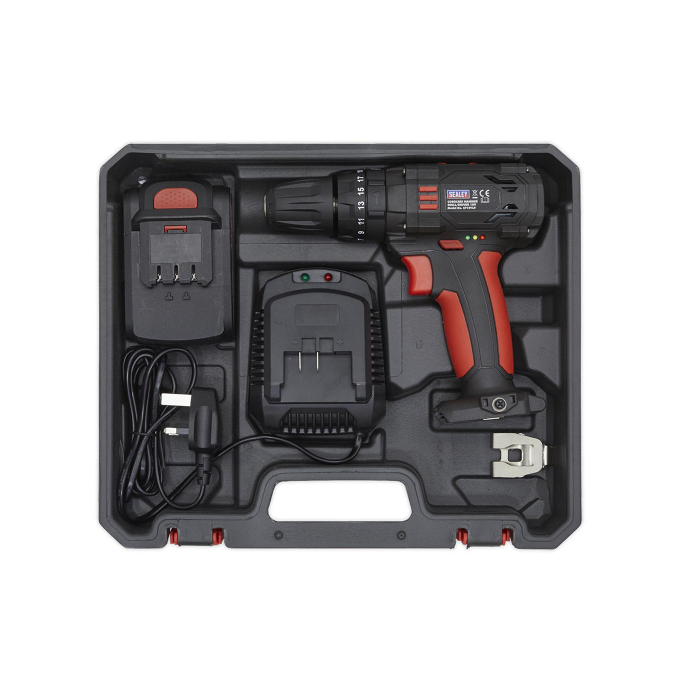Sealey 18V Cordless Hammer Impact 1.5Ah Lithium-ion 2-Speed Fast Charger