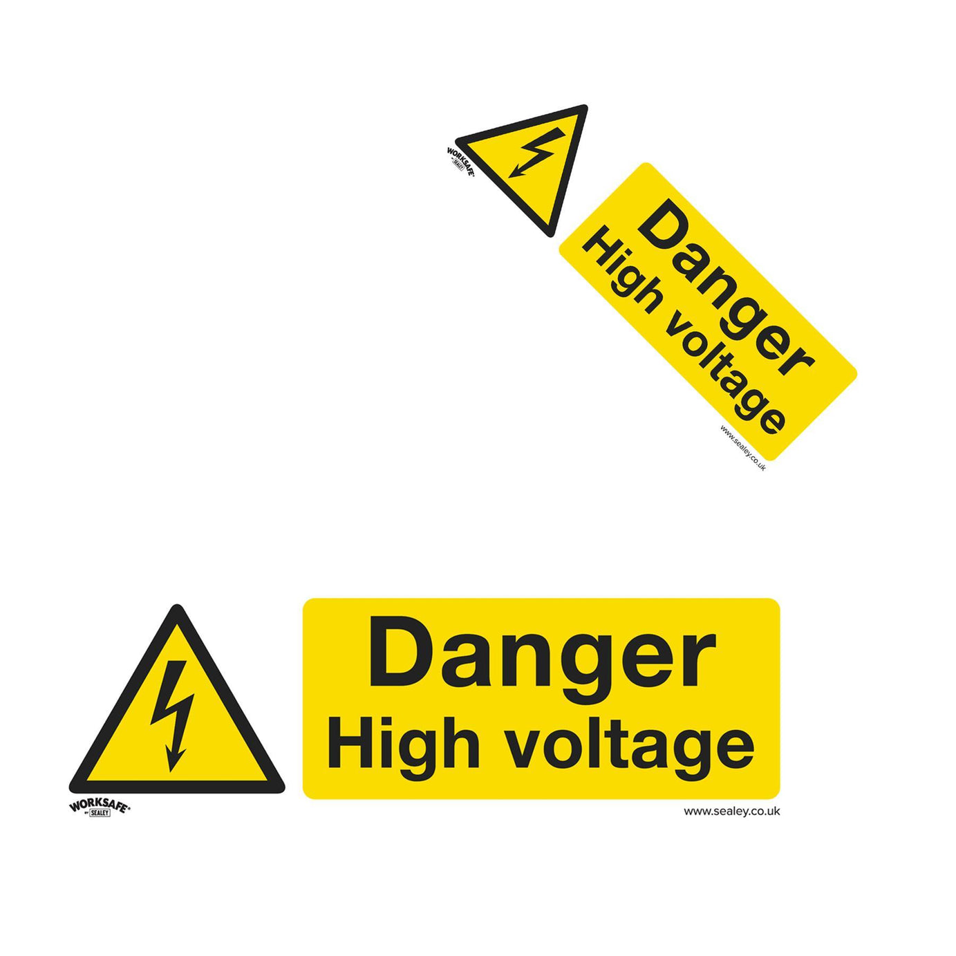 Warning Safety Sign - Danger High Voltage - Self-Adhesive Vinyl