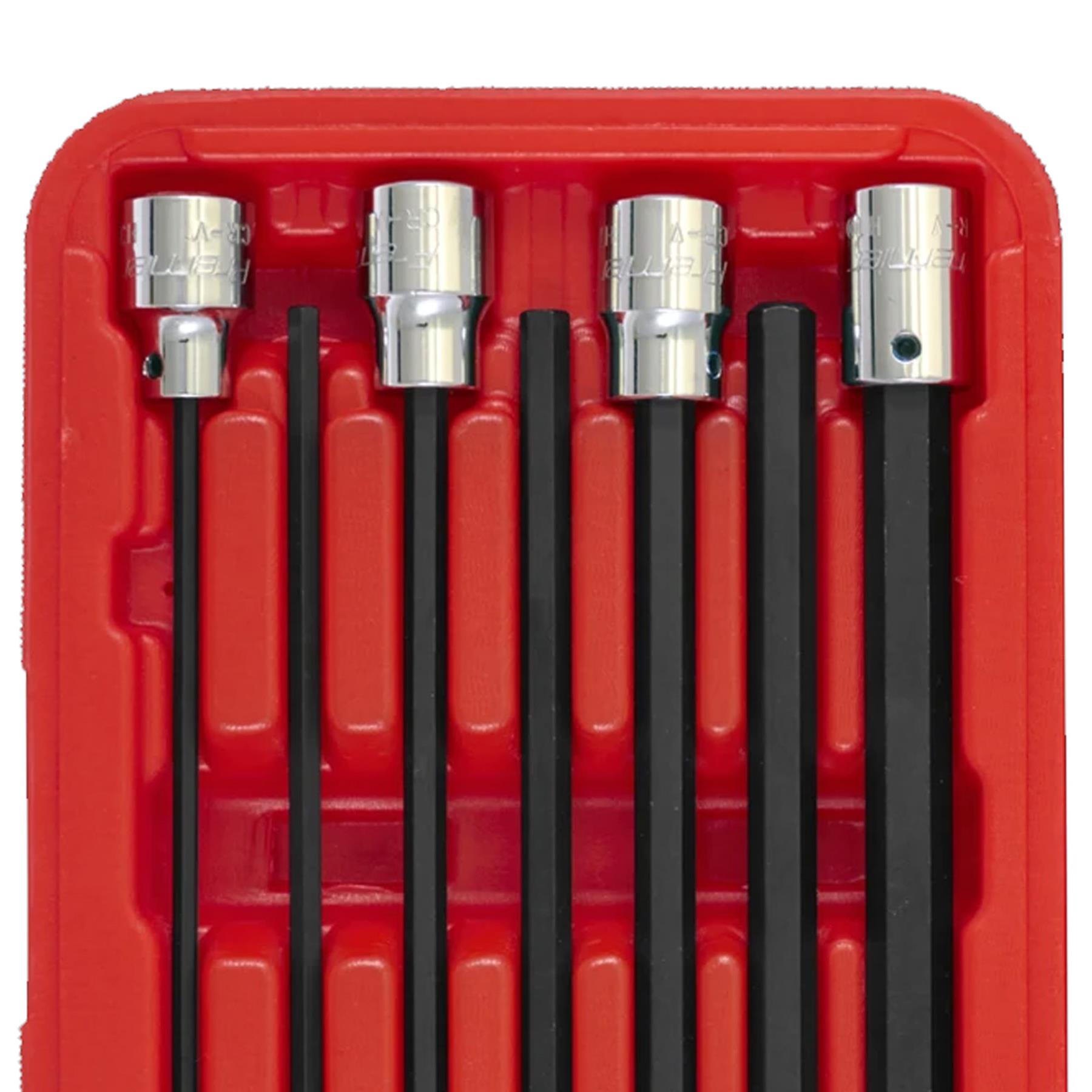 Sealey Hex Socket Bit Set 7pc 3/8"Sq Drive 150mm Metric