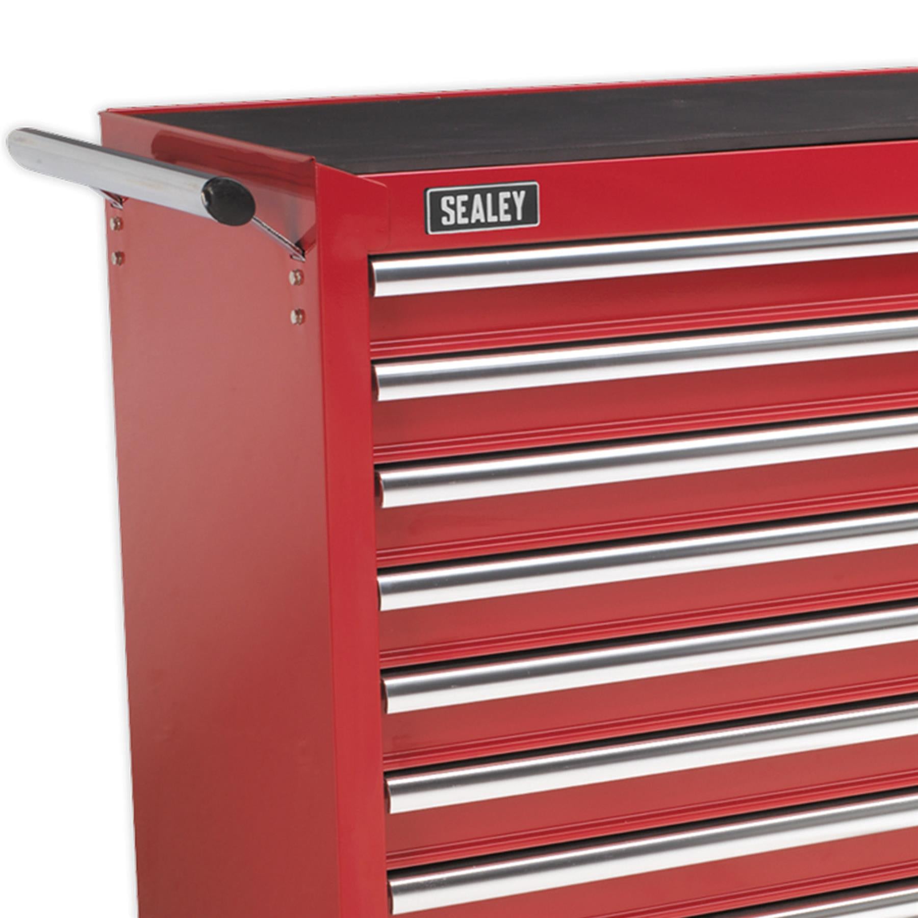 Sealey Rollcab 16 Drawer with Ball Bearing Slides Heavy-Duty - Red