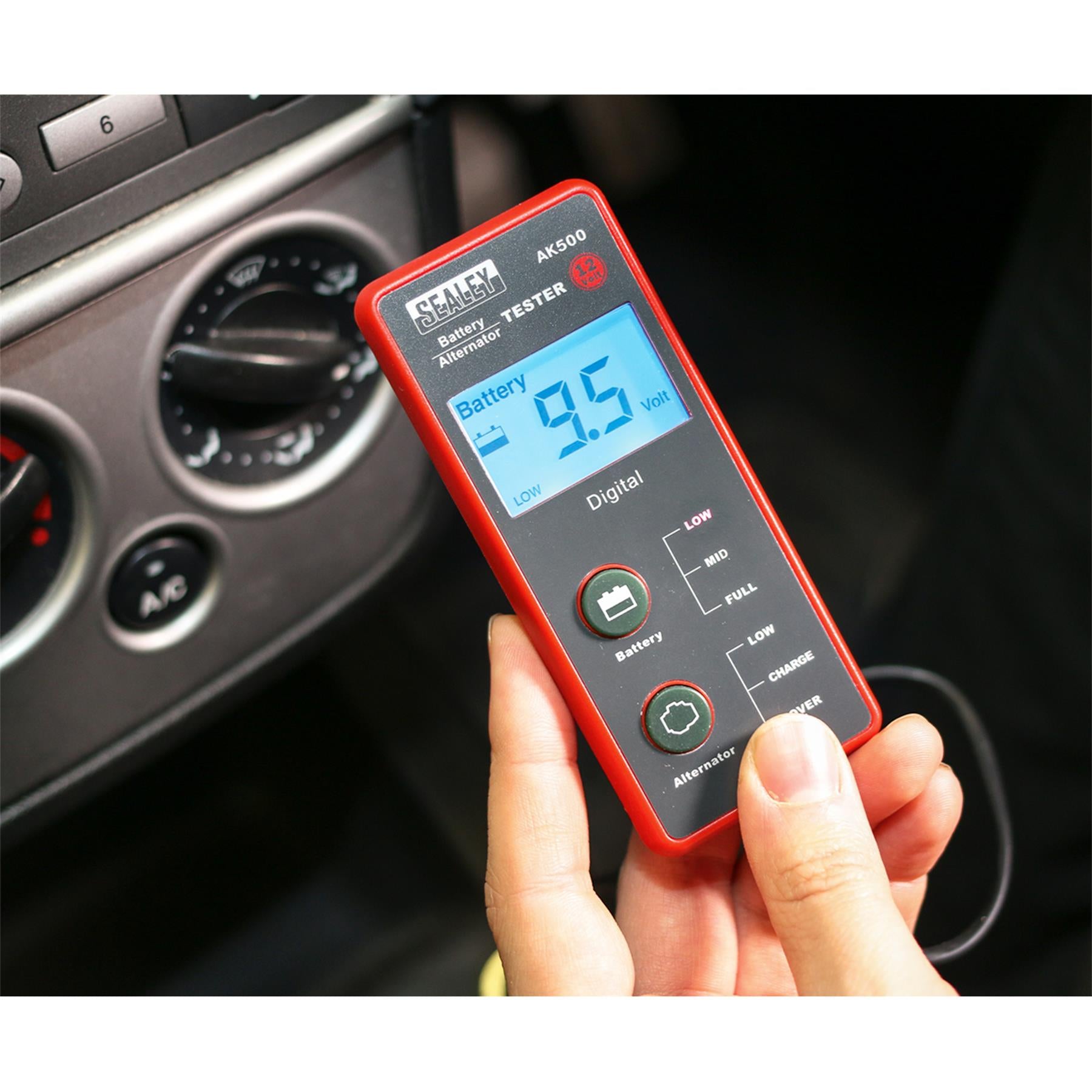 Sealey Car Van Battery Alternator Tester 12 Volt LCD Screen