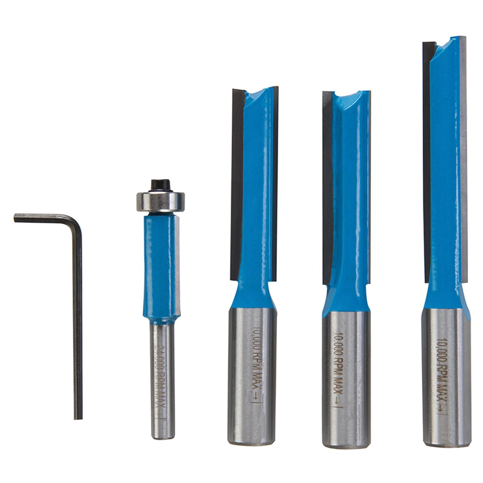 Comprehensive Kitchen Router Bit Set 4pcs 1/2" 1/4" Kitchen Fitters TCT Cutting Edges Wood Box