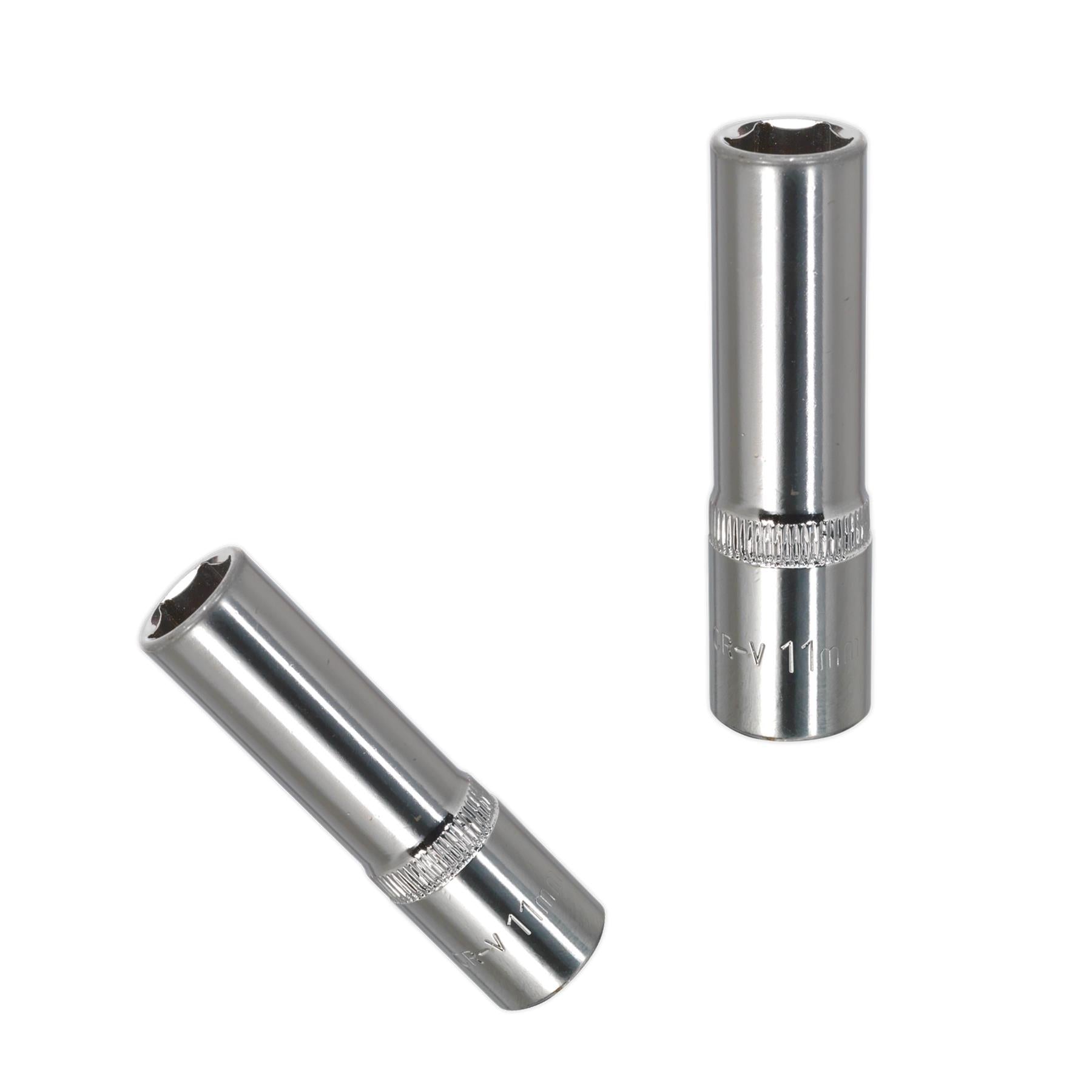 Sealey WallDrive Socket 11mm Deep 3/8"Sq Drive Fully Polished