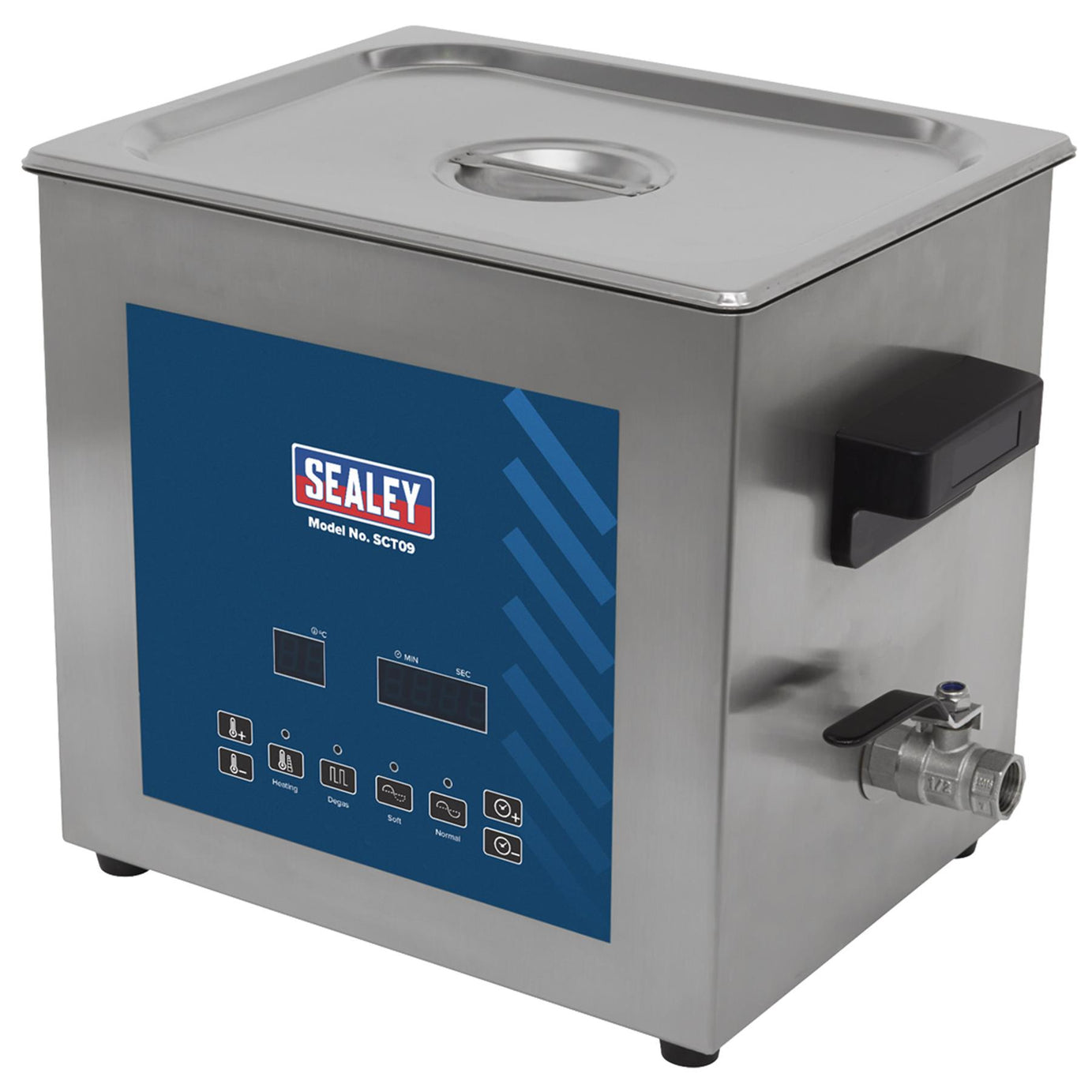 Sealey Ultrasonic Parts Cleaning Tank 9L Stainless Steel tank