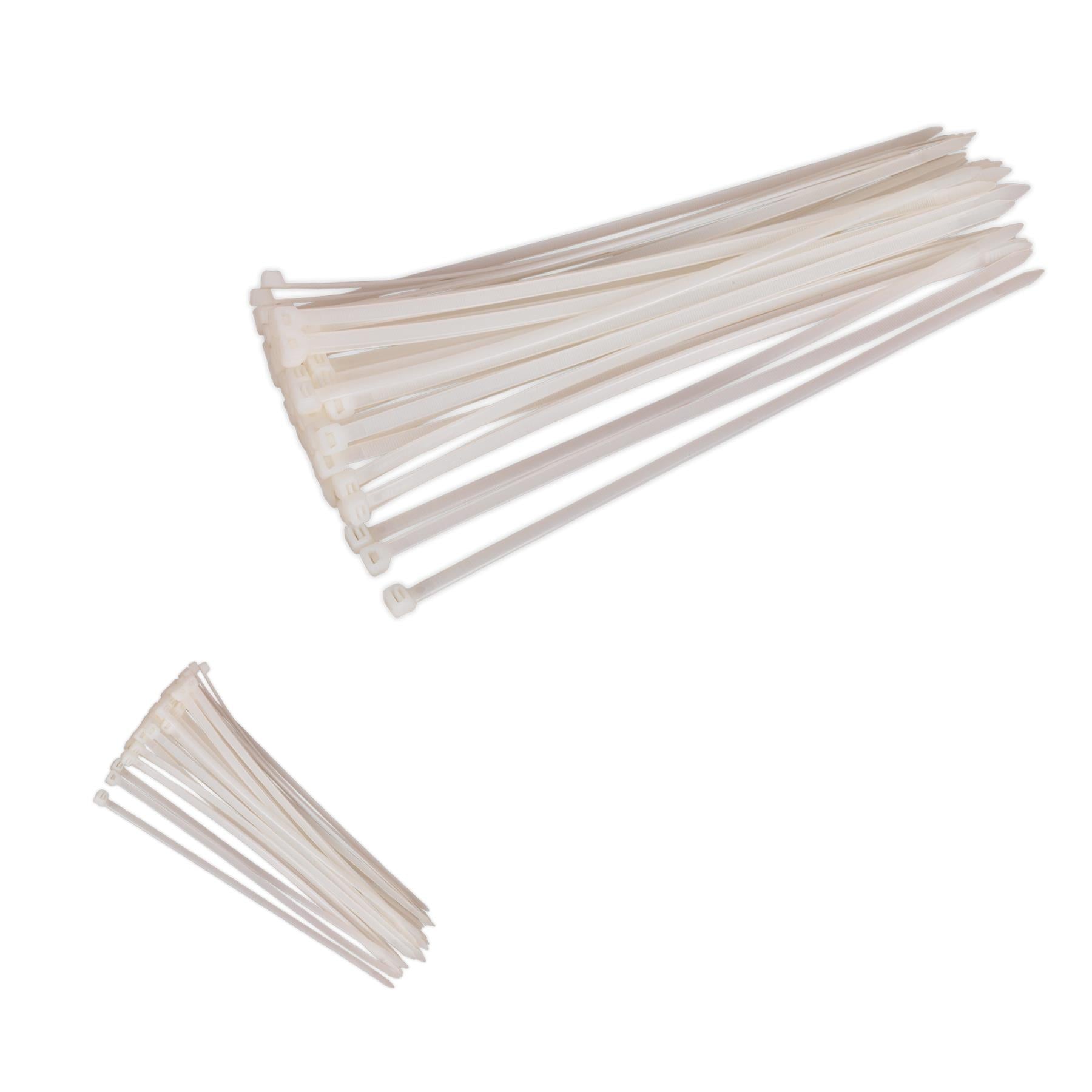 Sealey Cable Tie 380 x 4.8mm White Pack of 100