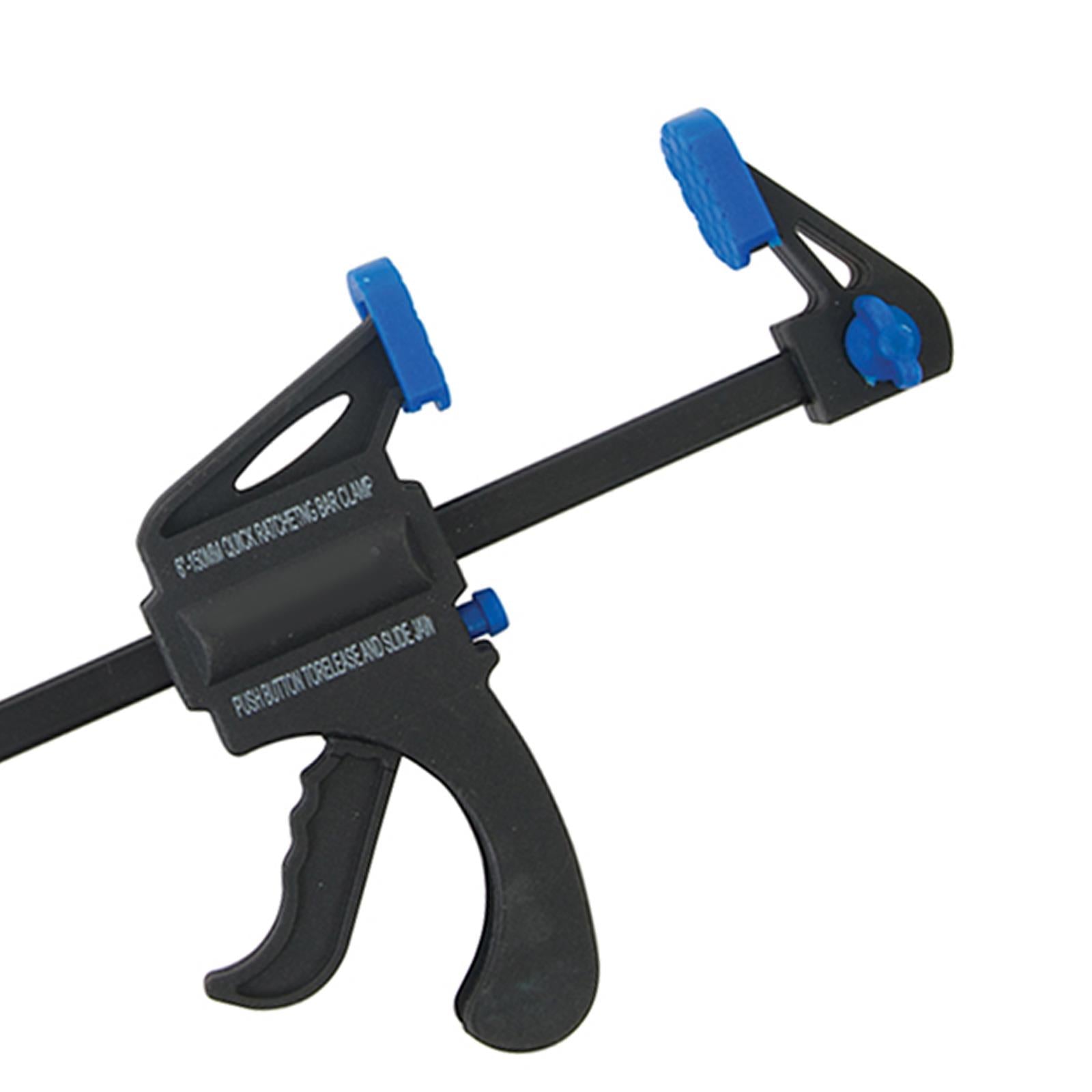 150mm 6" Mini Quick Rapid Light Weight Ratchet Bar Clamps 2pk Woodwork