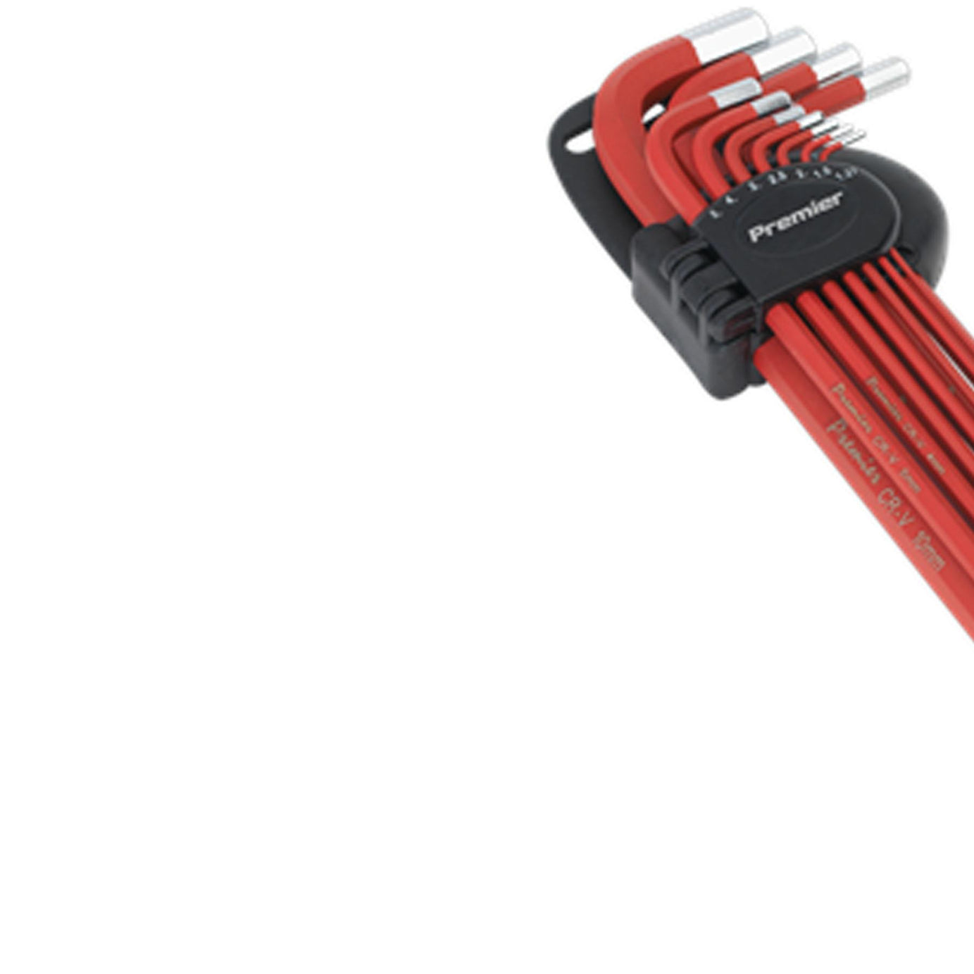 Sealey Ball-End Hex Key Set 11pc Anti-Slip Extra-Long Metric