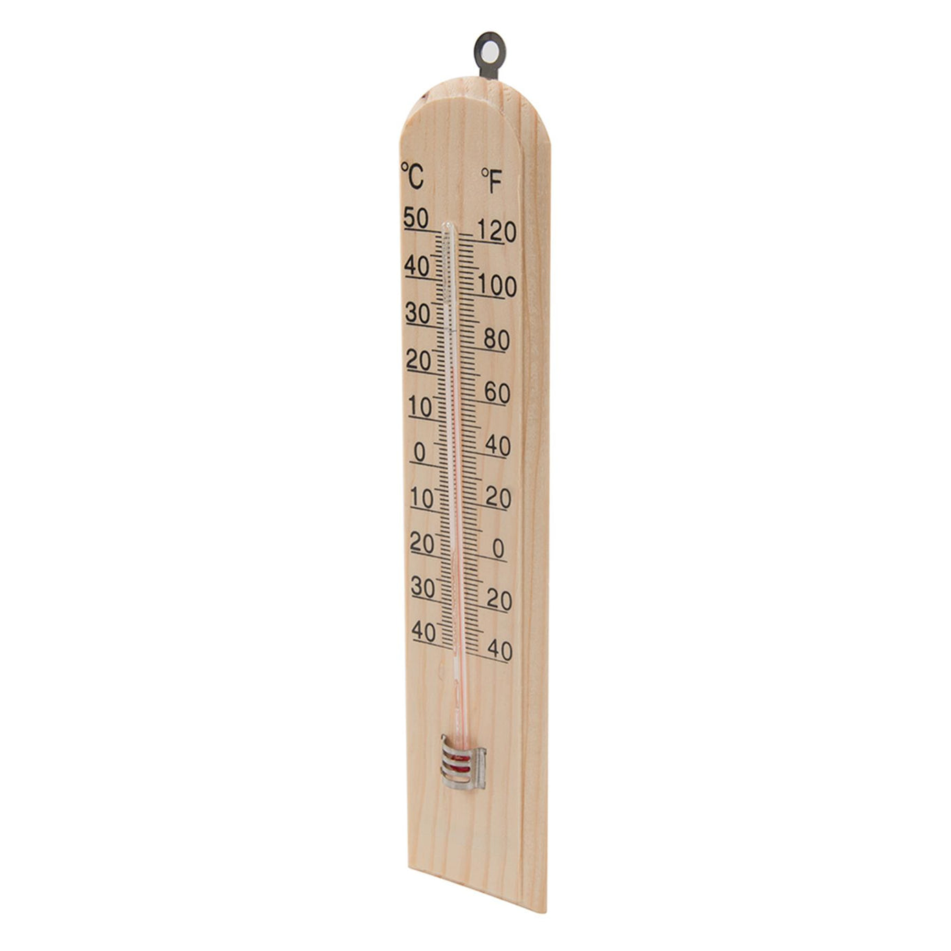 Wooden Thermometer -40° To °C Celsius And Fahrenheit Temperature Scale