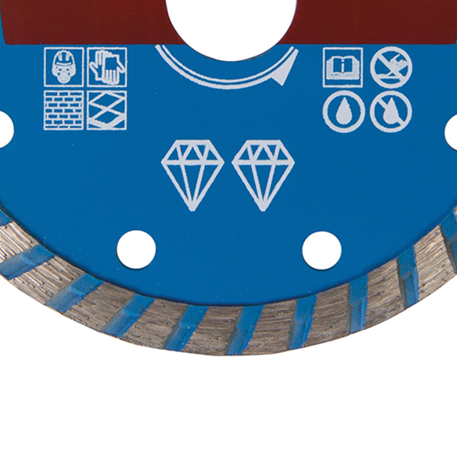 110mm Diamond Marble / Slate Cutting Disc 20mm Bore Hard Wall & Floor Tiles Wet & Dry Use