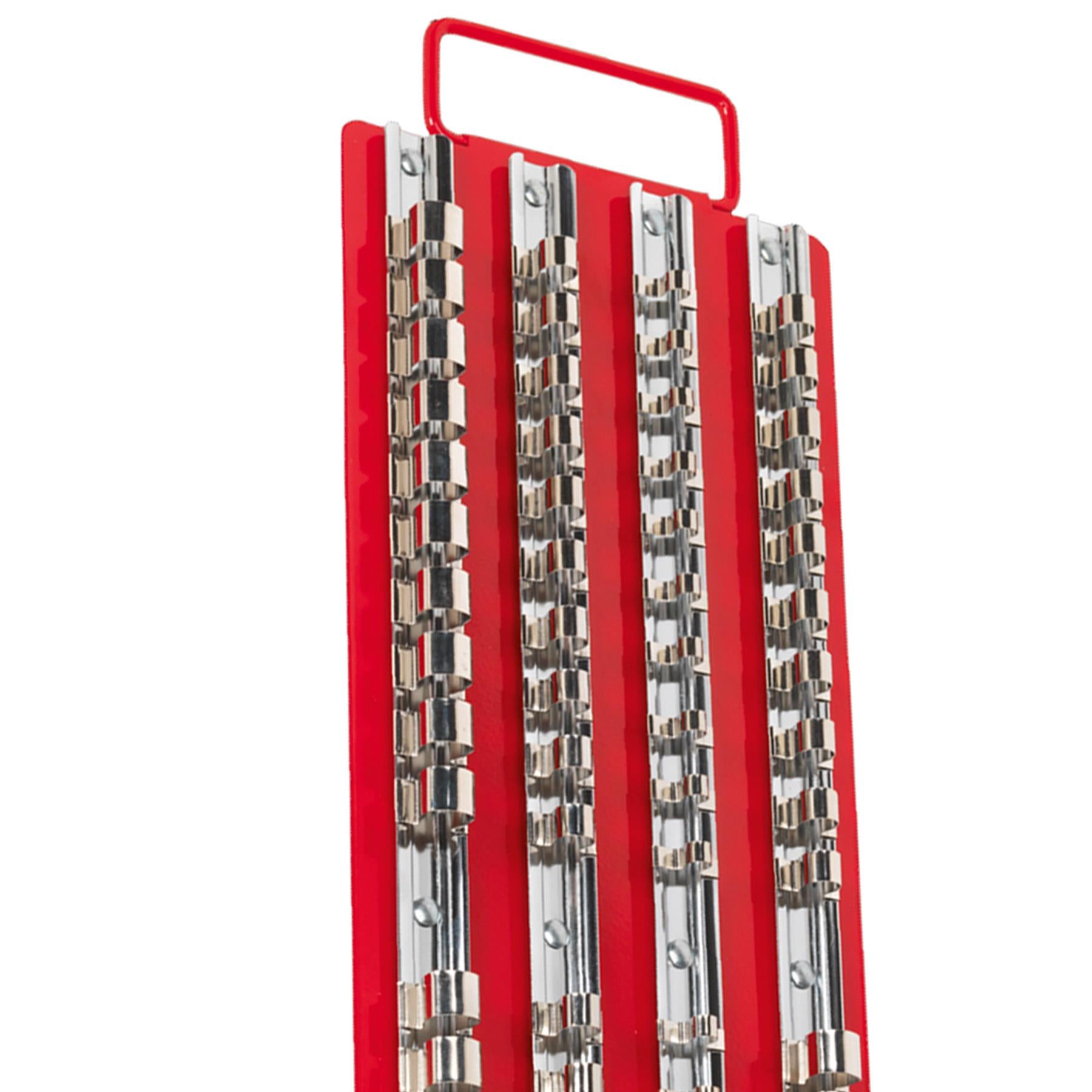 Sealey Socket Rail Tray Red 1/4", 3/8" & 1/2"Sq Drive
