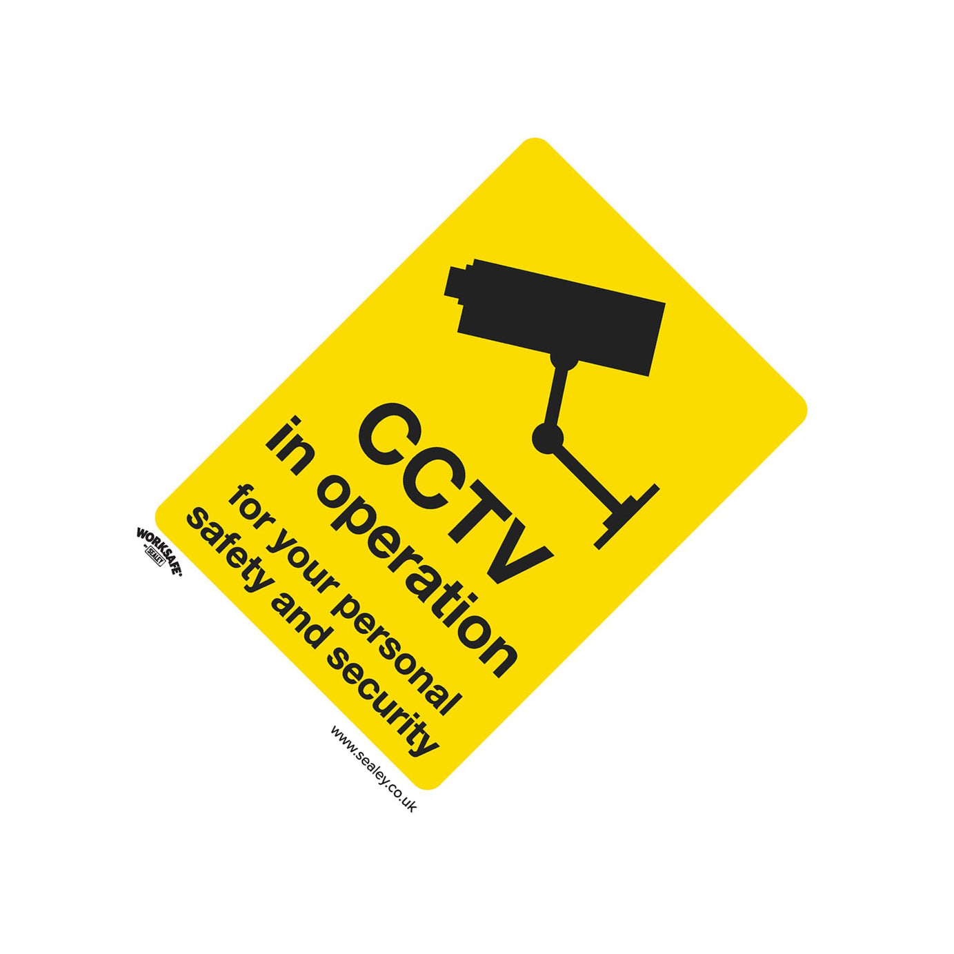 Sealey Safety Sign - CCTV - Rigid Plastic - Pack of 10