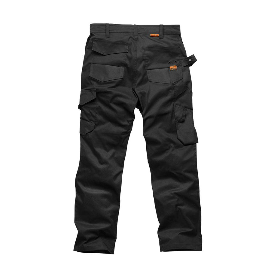 Scruffs Pro Trade Flex Plus Slim Fit Work Trousers 38" L Black Men's