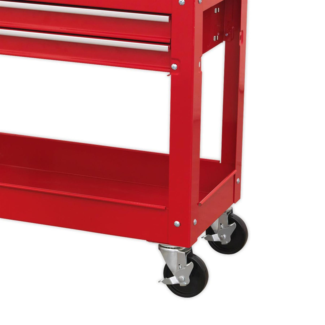 Sealey Mobile Tool & Parts Trolley - Red Twin drawers AP705M