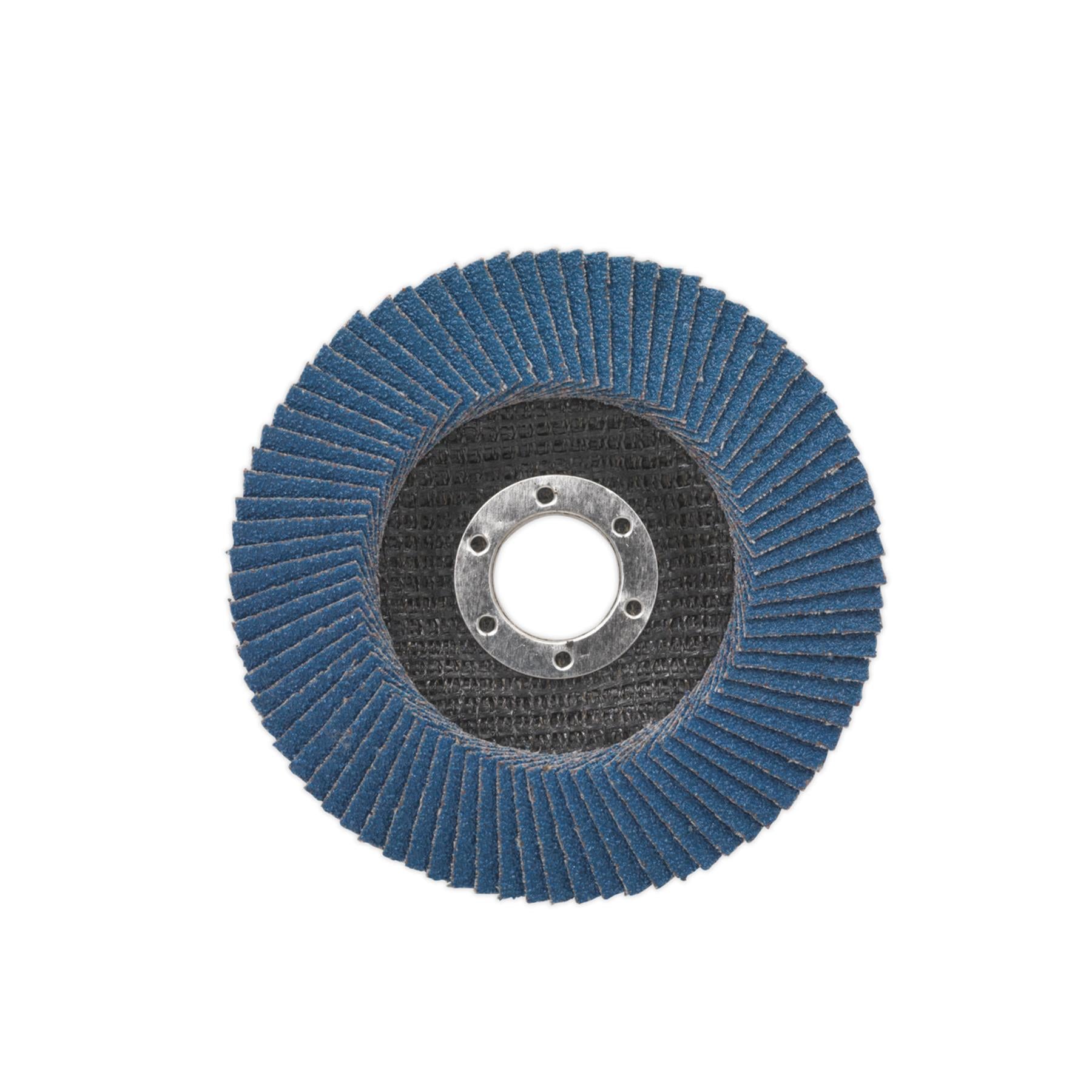 Sealey Flap Disc Zirconium 115mm Ø22mm Bore 60Grit