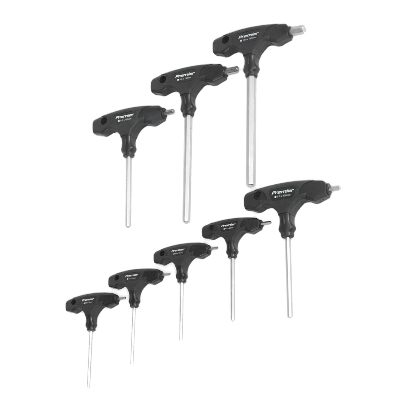 Sealey Hex Key Set 8pc T-Handle Metric