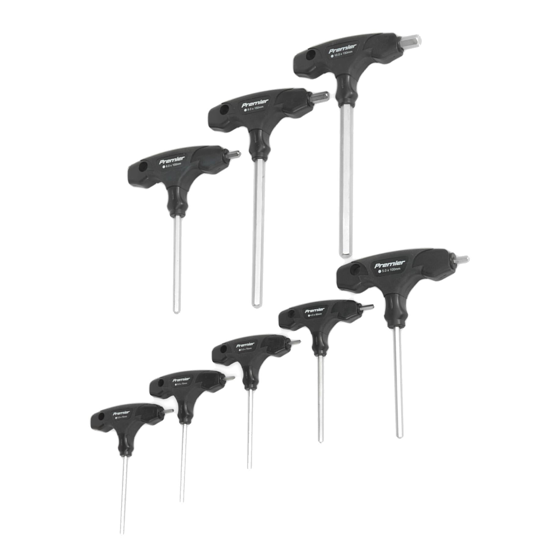 Sealey Hex Key Set 8pc T-Handle Metric