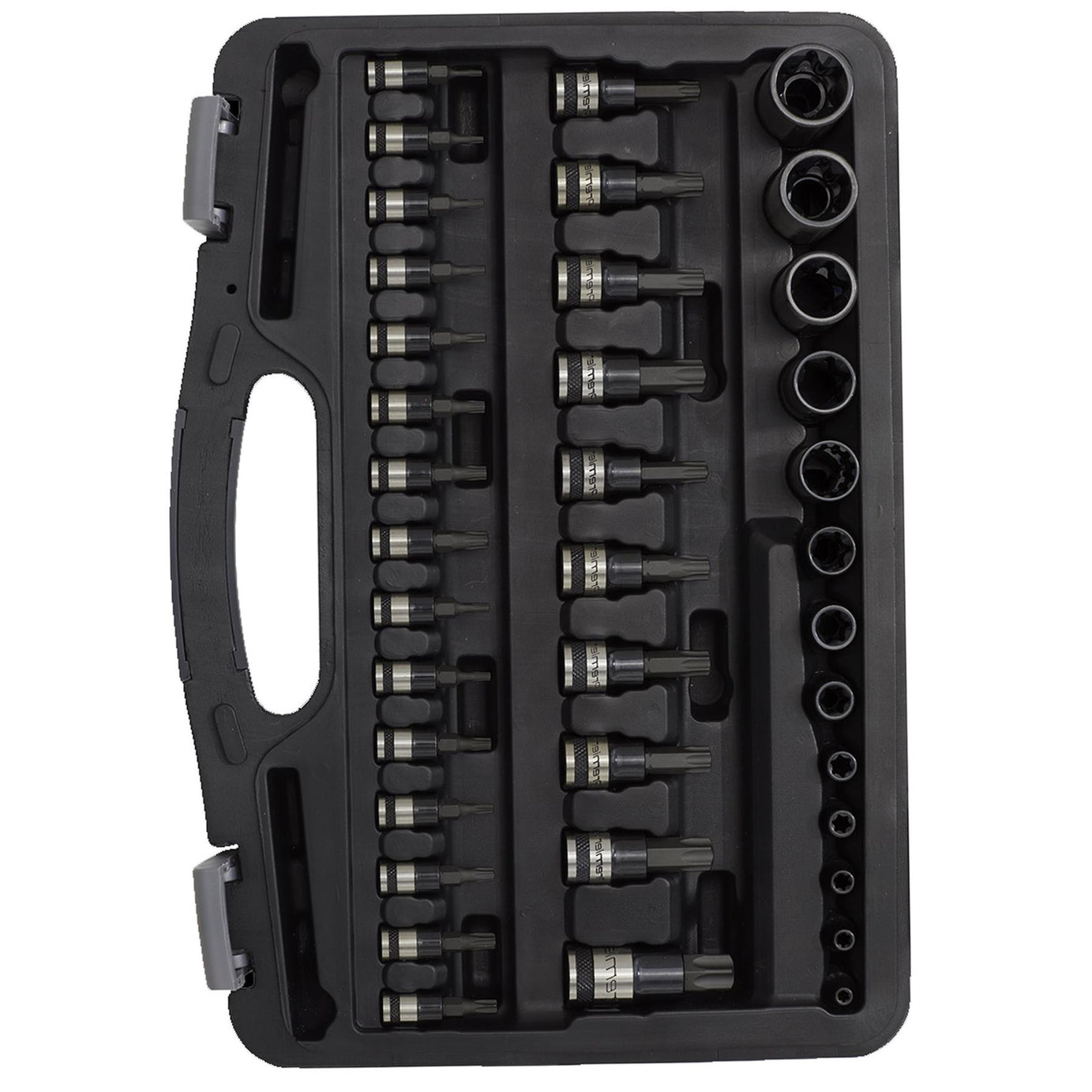Sealey TRX-Star* & Security Socket Bit Set 38pc 1/4",3/8"&1/2"Sq Dr