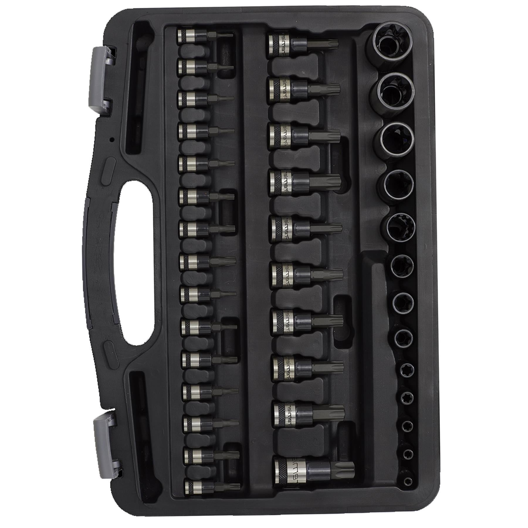 Sealey TRX-Star* & Security Socket Bit Set 38pc 1/4",3/8"&1/2"Sq Dr