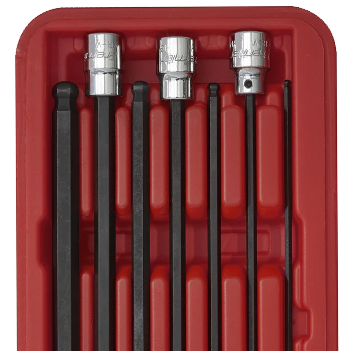 Sealey Ball-End Hex Socket Bit Set 7pc 3/8"Sq Drive 150mm Metric