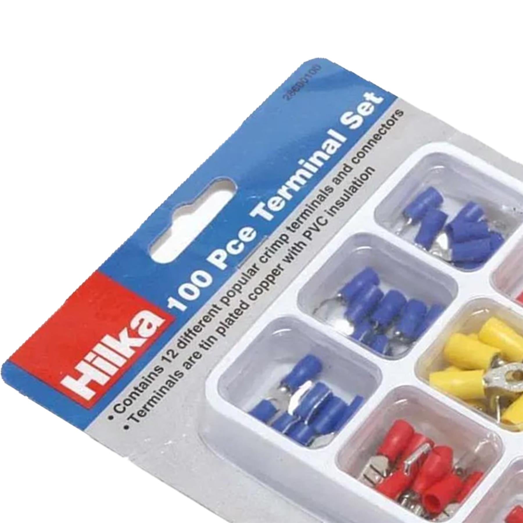 Electrical Crimp Ring Spade Connectors/Insulated Wire Terminals Set 100pc